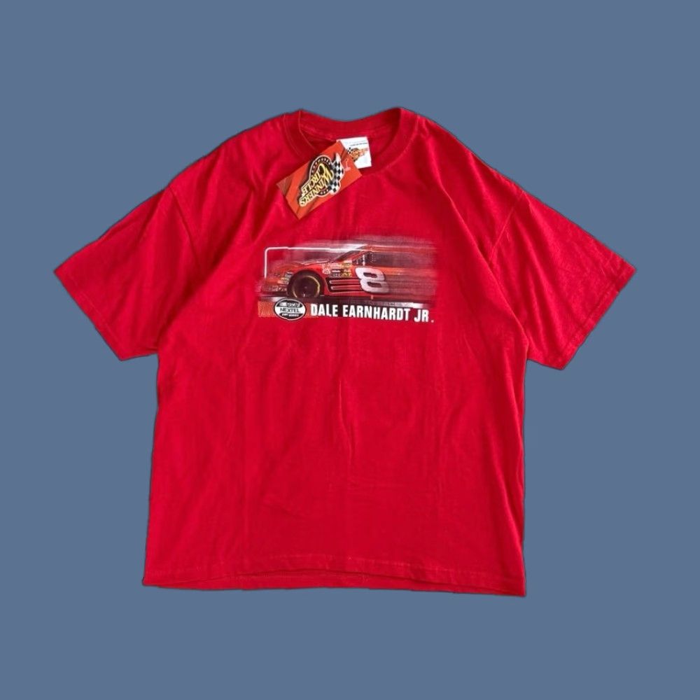 Budweiser VINTAGE Dale Earnhardt Jr Budweiser NASCAR T-Shirt XL Men Red Short Sleeve 90s Y2K Racing Nascar Brand New NWT Winner's Circle Shirt Size US XL / EU 56 / 4 - 1 Thumbnail
