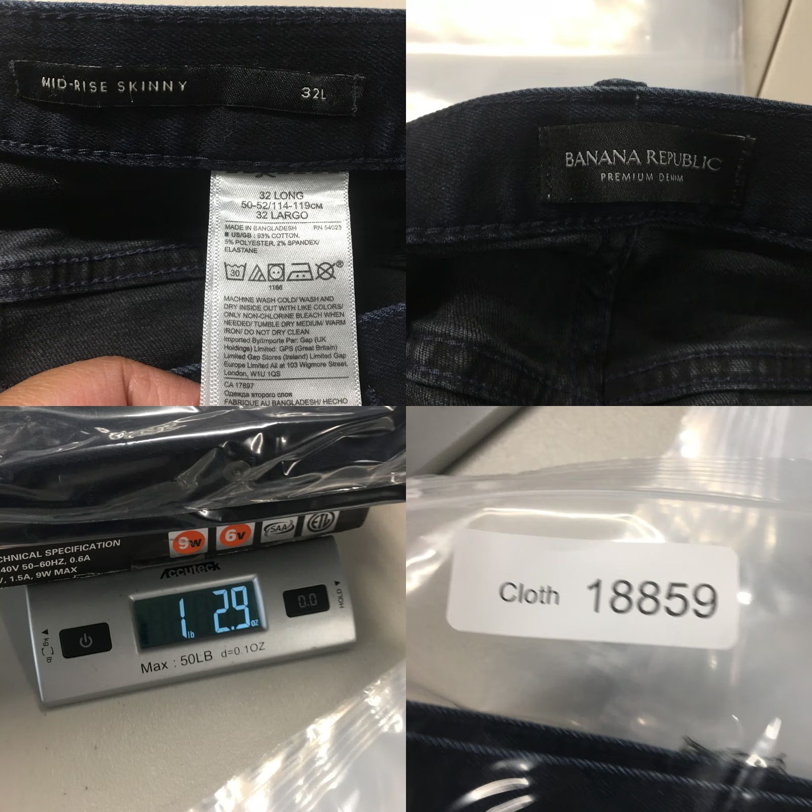 Banana Republic Banana Republic Jeans Womens 32 Regular Skinny Blue Denim Shirt No? Size 24" / US 00 / IT 34 - 9 Thumbnail