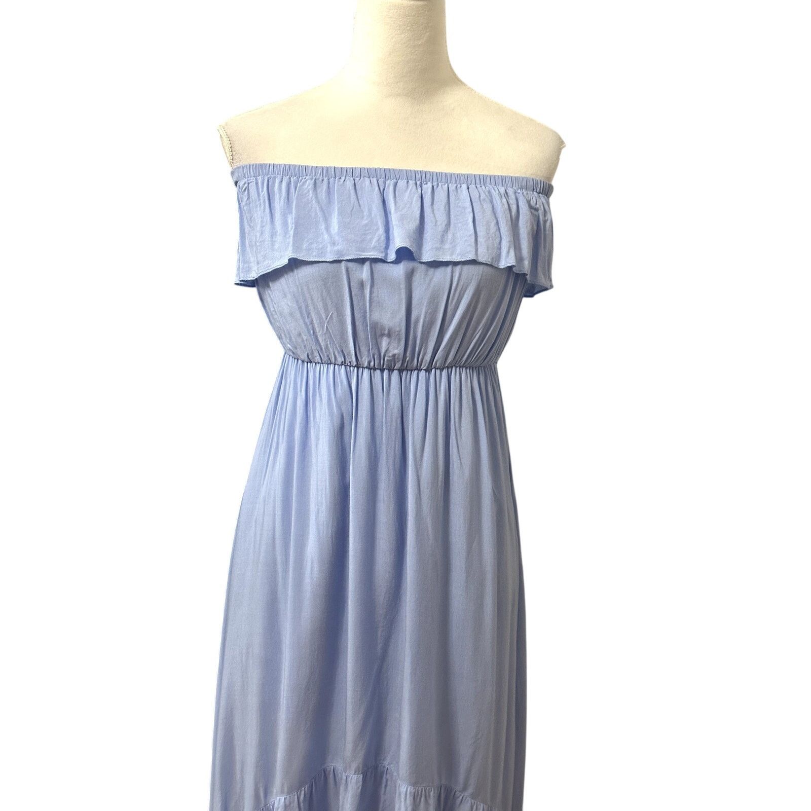 Other Nine Bird HighLow ALine Dress Off-Shoulder Flowy Sky Blue S Size S / US 4 / IT 40 - 2 Thumbnail