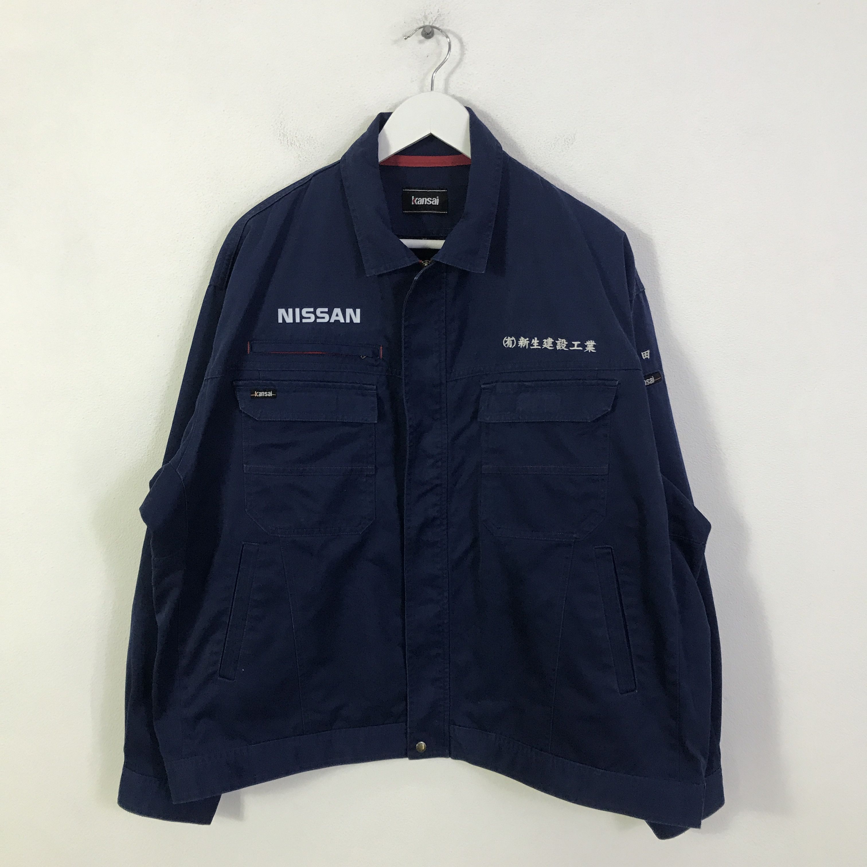 Japanese Brand nissan nismo racing navy custom work Japan jacket K122B6 Size US XL / EU 56 / 4 - 3 Thumbnail