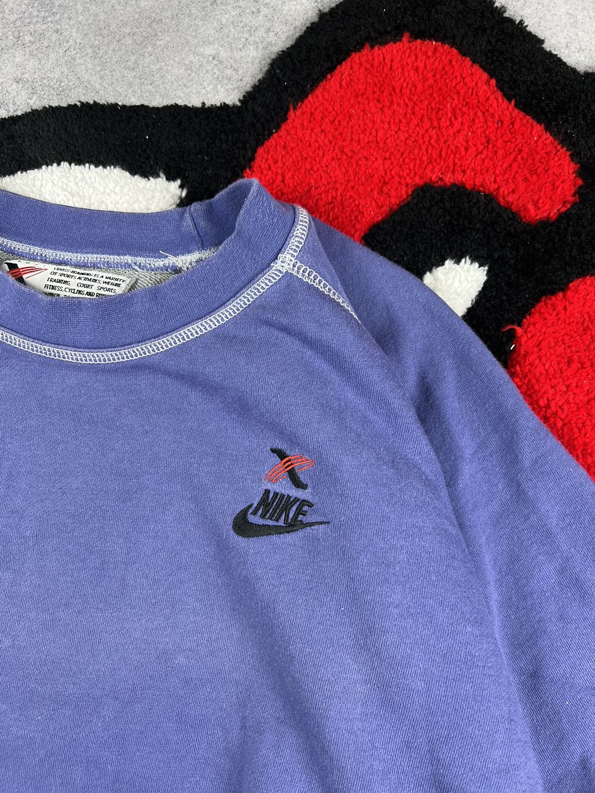 Vintage Vintage 90s Nike Cross Faded Y2K Oversized Cropp Sweatshirt Size S / US 4 / IT 40 - 7 Thumbnail