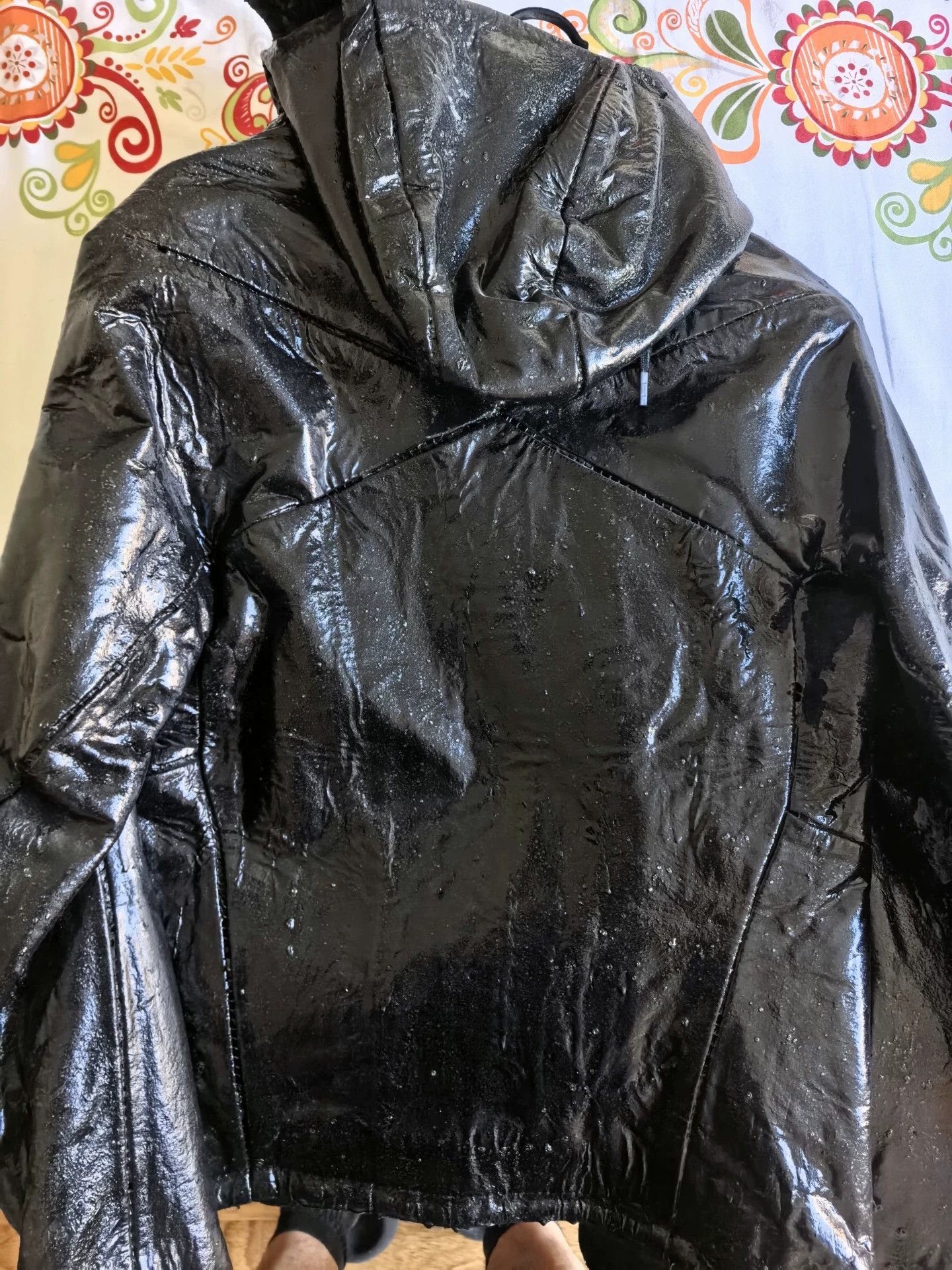 Boris Bidjan Saberi BBS Early Experimental J2 Paint Coated Leather Jacket M Size US M / EU 48-50 / 2 - 4 Thumbnail