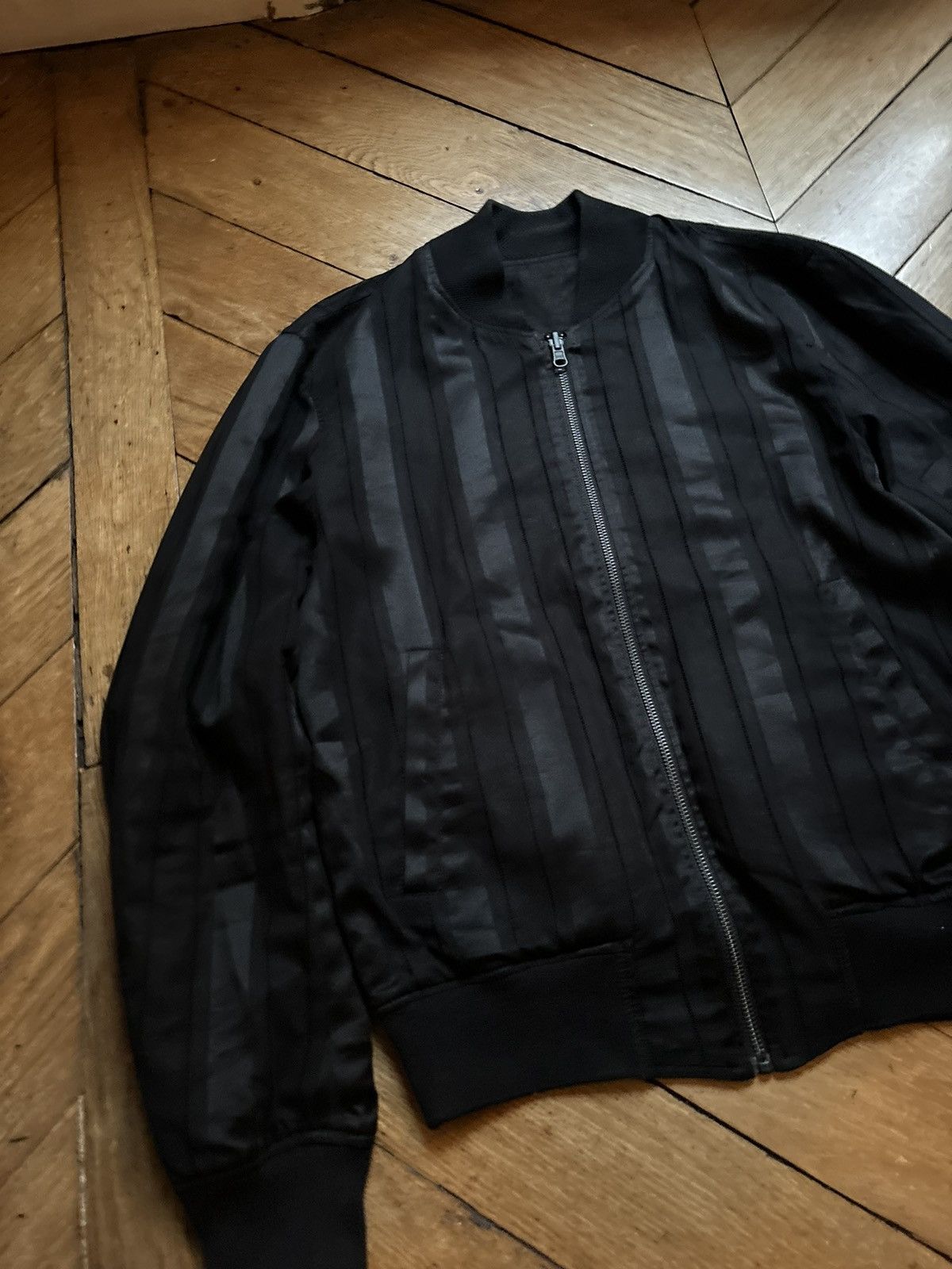 Ann Demeulemeester Ann Demeulemeester Reversible Linen Striped Bomber Jacket Size US S / EU 44-46 / 1 - 5 Thumbnail