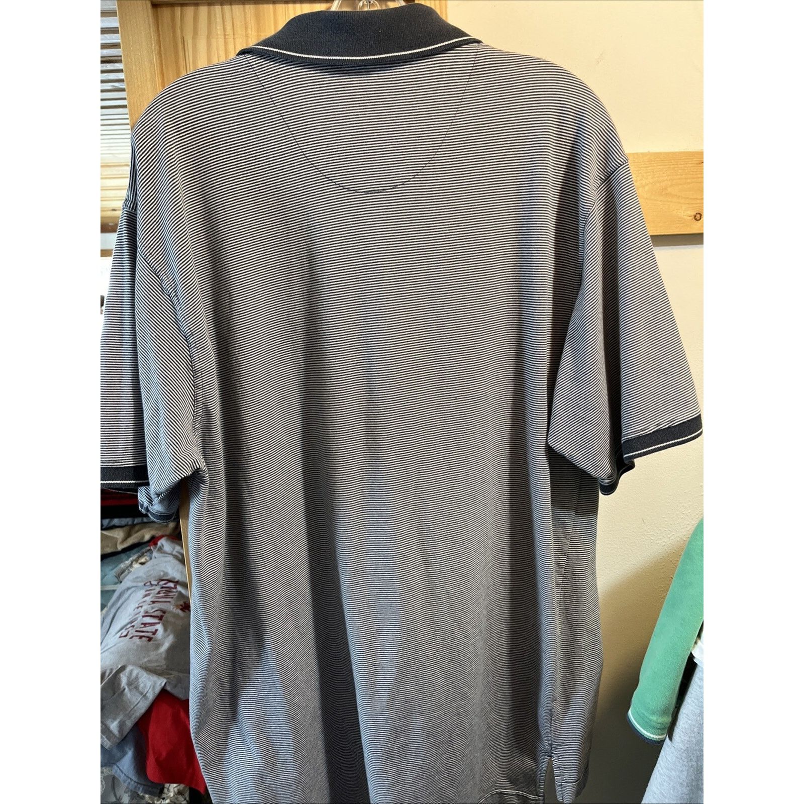 PGA Tour PGA Tour Men’s XL Gray Striped Short Sleeve Polo Shirt Golf Size US XL / EU 56 / 4 - 9 Thumbnail