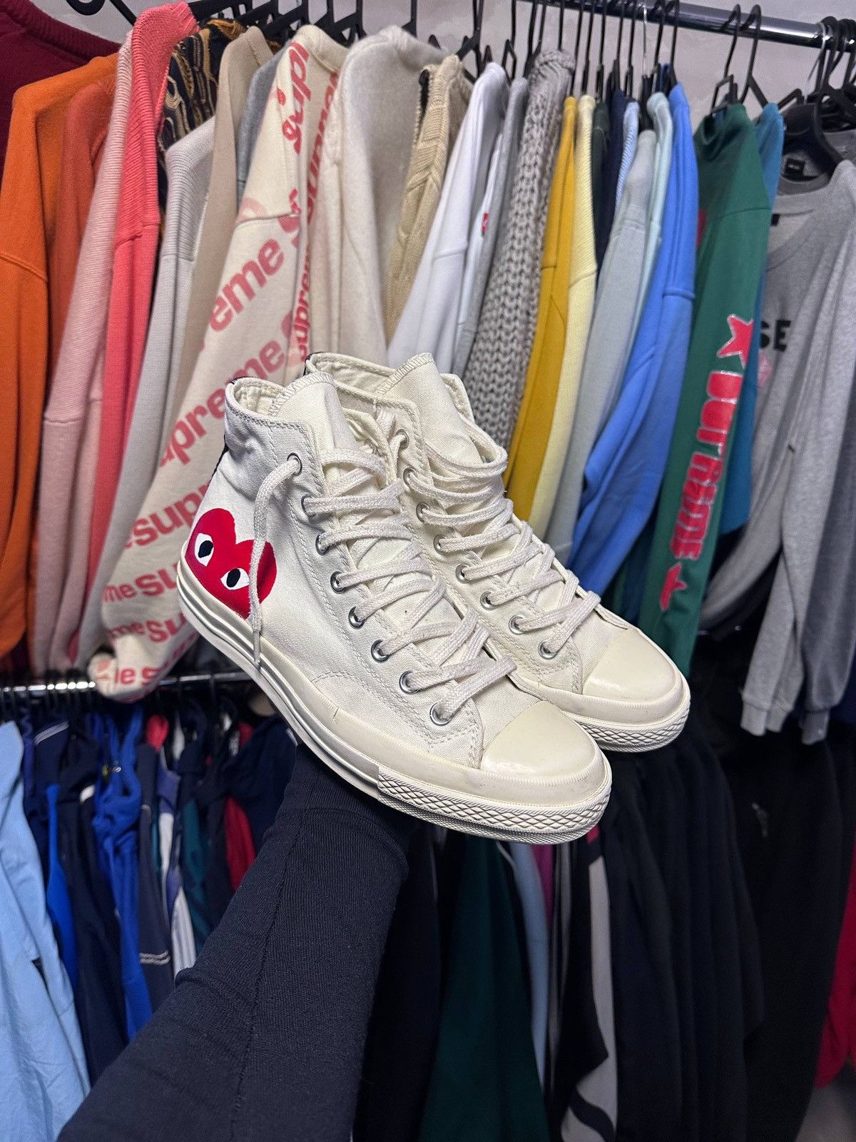 CDG by Comme des Garcons Vintage CDG Comme Des Garcons Play Converse Sneakers US 10 Size US 10 / EU 43 - 3 Thumbnail
