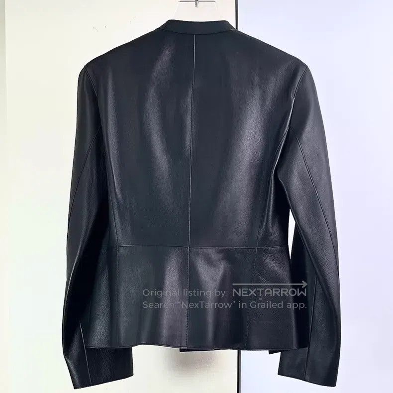Hermes Hermes Zippered goatskin leather jacket Size XXS / US 00 / IT 34 - 3 Thumbnail