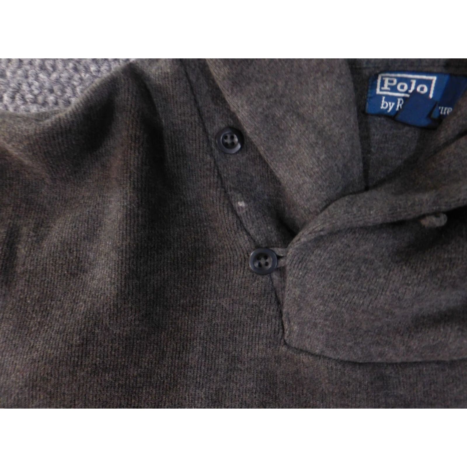 Polo Ralph Lauren Polo Ralph Lauren Sweater Mens XL Gray Knit Cotton Pullover Button Neck High Knit Solid Size US XL / EU 56 / 4 - 5 Thumbnail