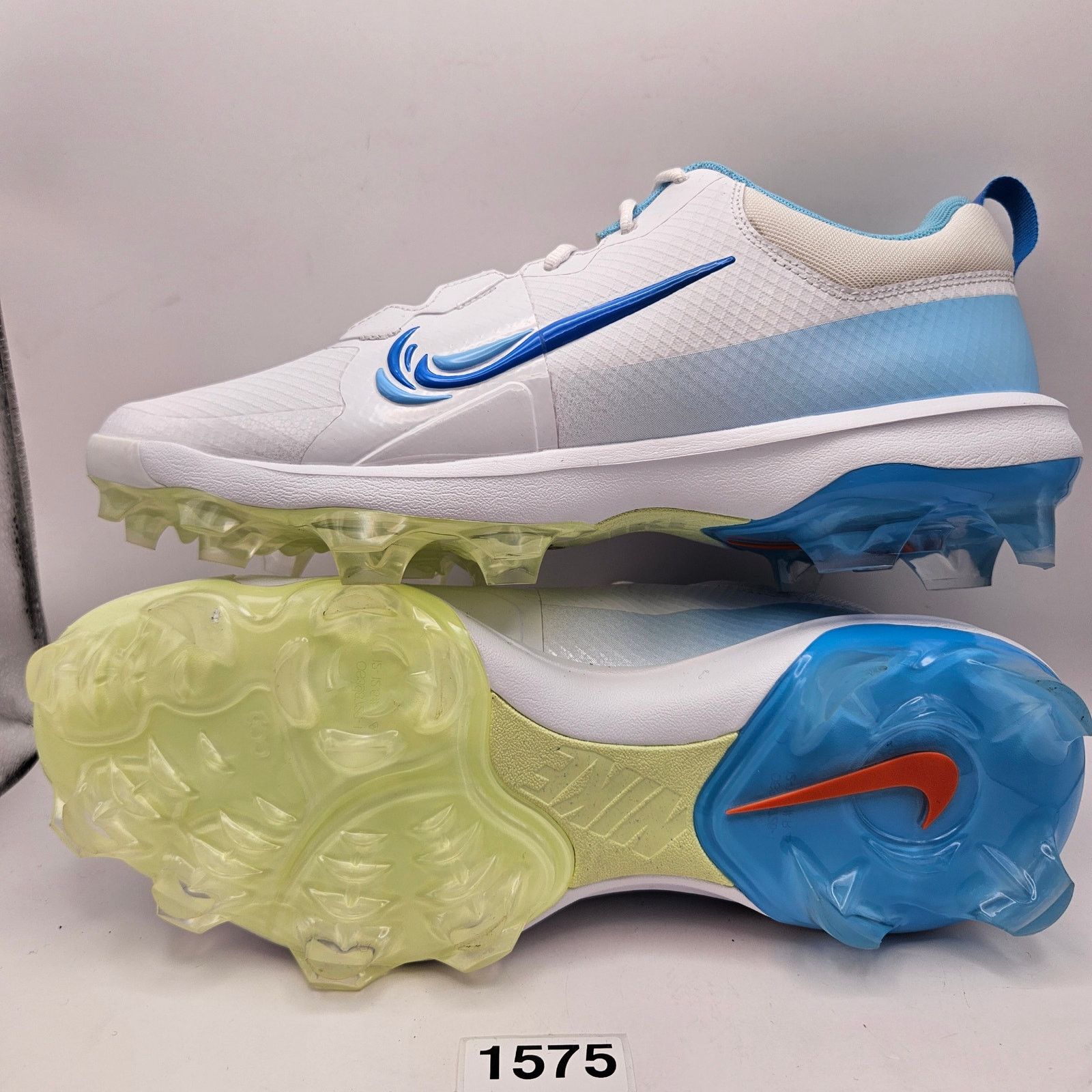 Nike NIKE MEN'S 12 FORCE TROUT 9 MCS FRESH WHITE BLUE BASEBALL Size US 12 / EU 45 - 5 Thumbnail