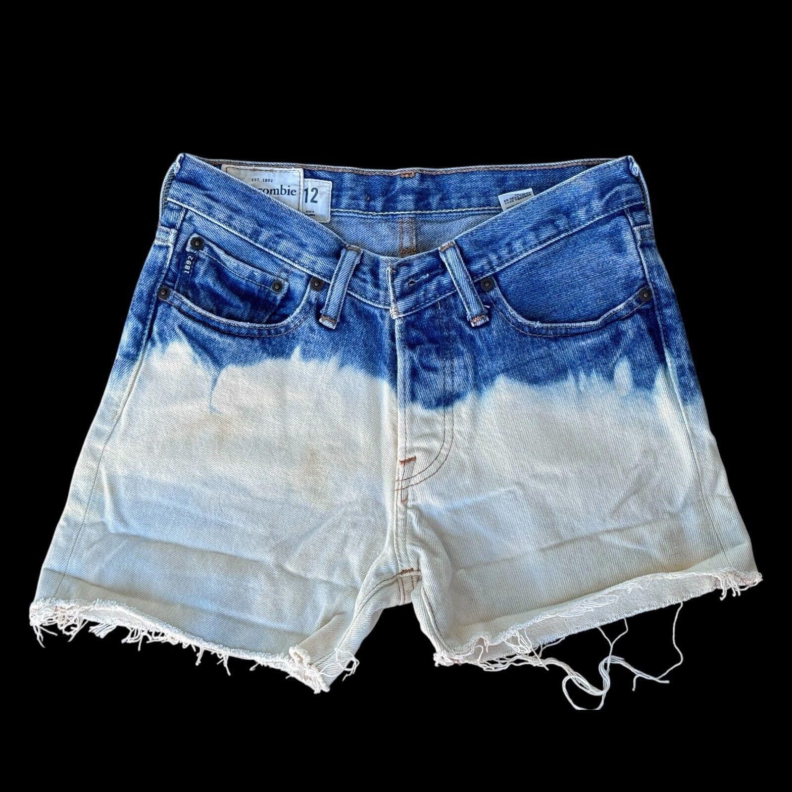 Designer Vtg Abercrombie Kids Sz 12 Dip Dyed Cut Off Button Shorts Size US 26 / EU 42 - 5 Thumbnail