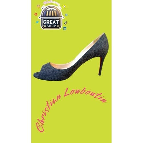 Christian Louboutin Christian Louboutin Womens Peep Toe Heels Size 7US/37.5EU Gr Size US 7 / IT 37 - 1 Thumbnail