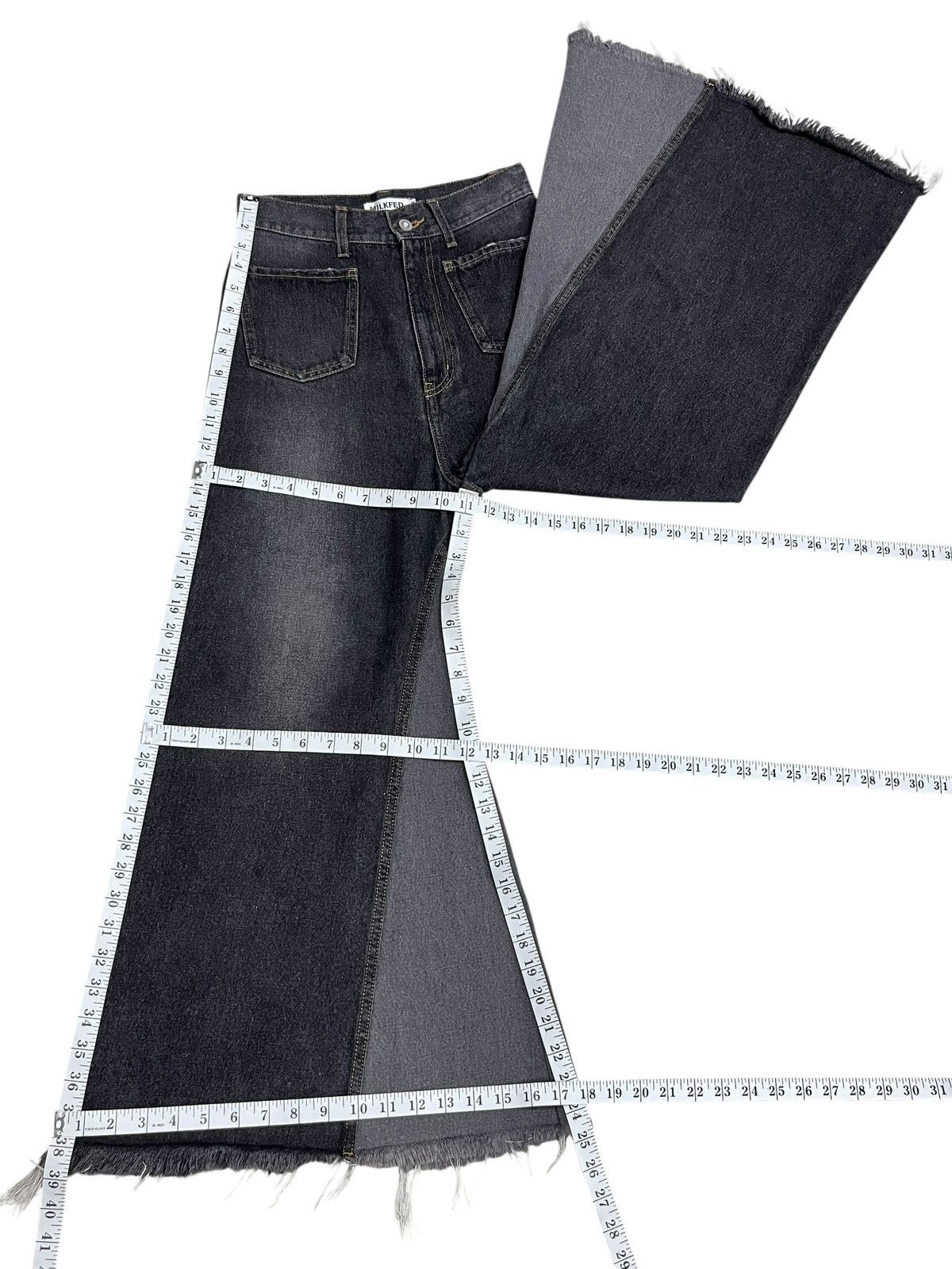 MILKFED 💥RARE🔥Vintage MILKFED. Panel Ultra Flare Denim Petite Rare Size 25" / US 0 / IT 36 - 12 Thumbnail
