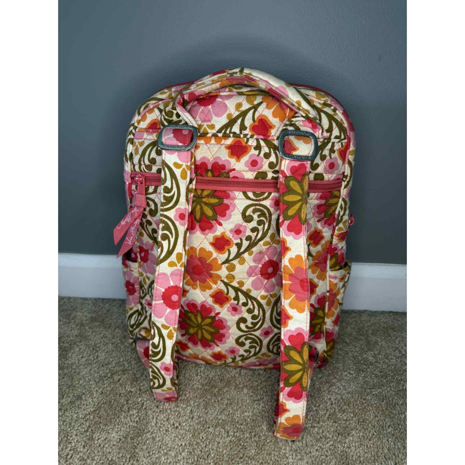 Vera Bradley Vera Bradley Floral Printed Quilted Campus Backpack Pink Size ONE SIZE - 5 Thumbnail