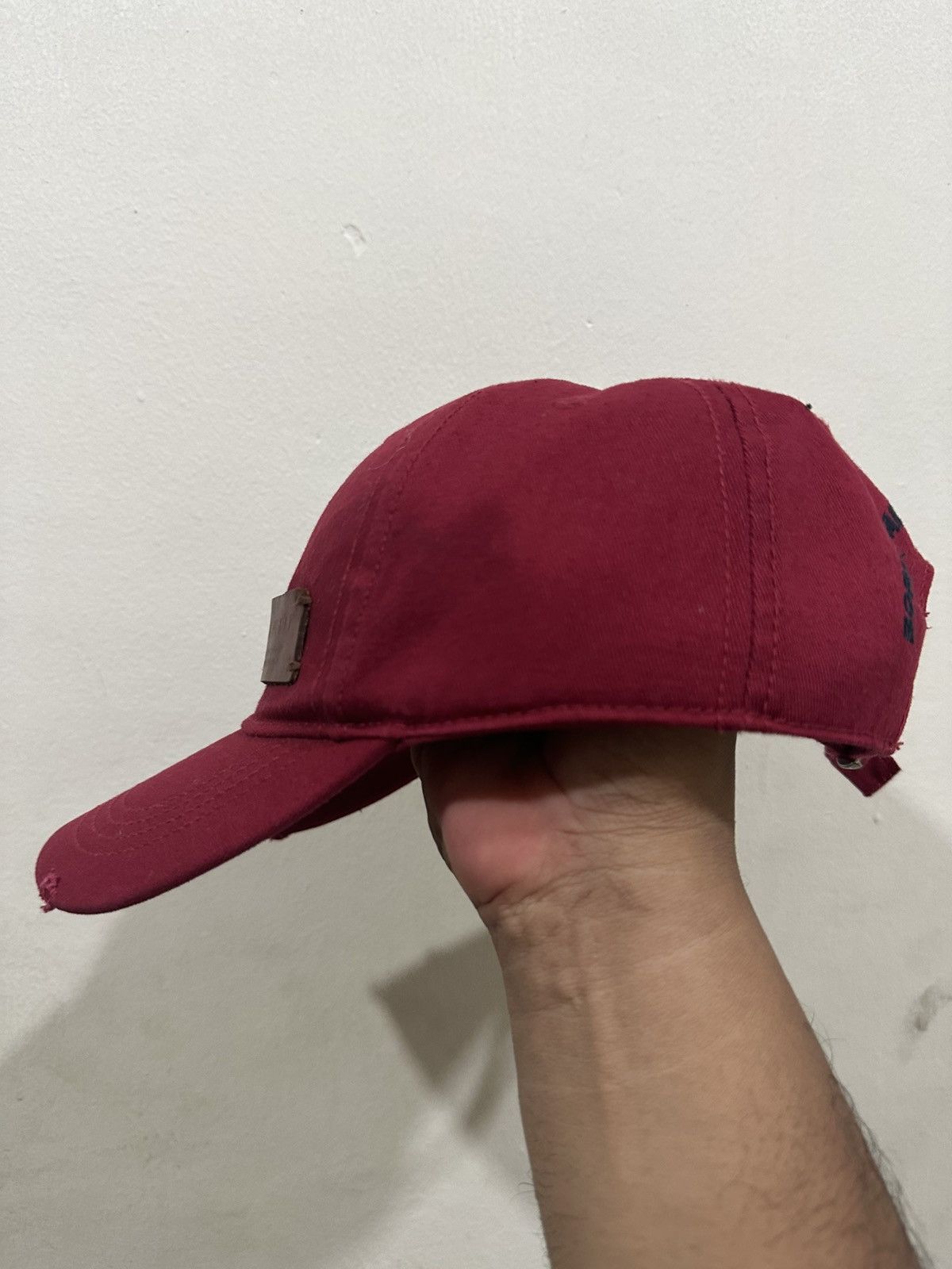 Dsquared2 Distress Dsquared Leather Patch Baseball Hat Size ONE SIZE - 4 Thumbnail