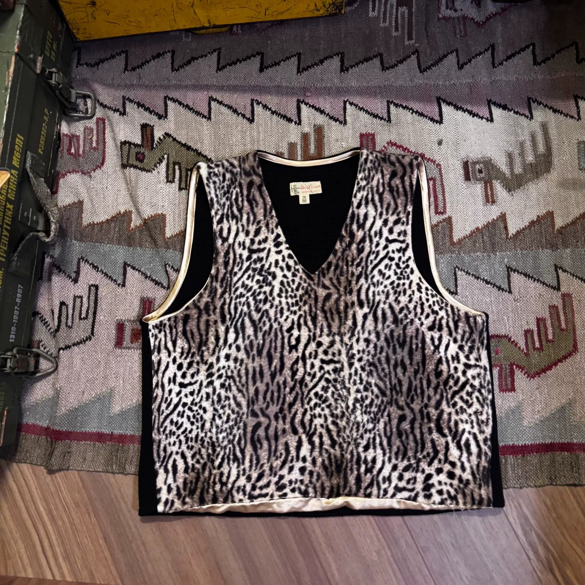 Dry Bones Rare Japanese Leopard Print Vest Size US M / EU 48-50 / 2 - 1 Thumbnail