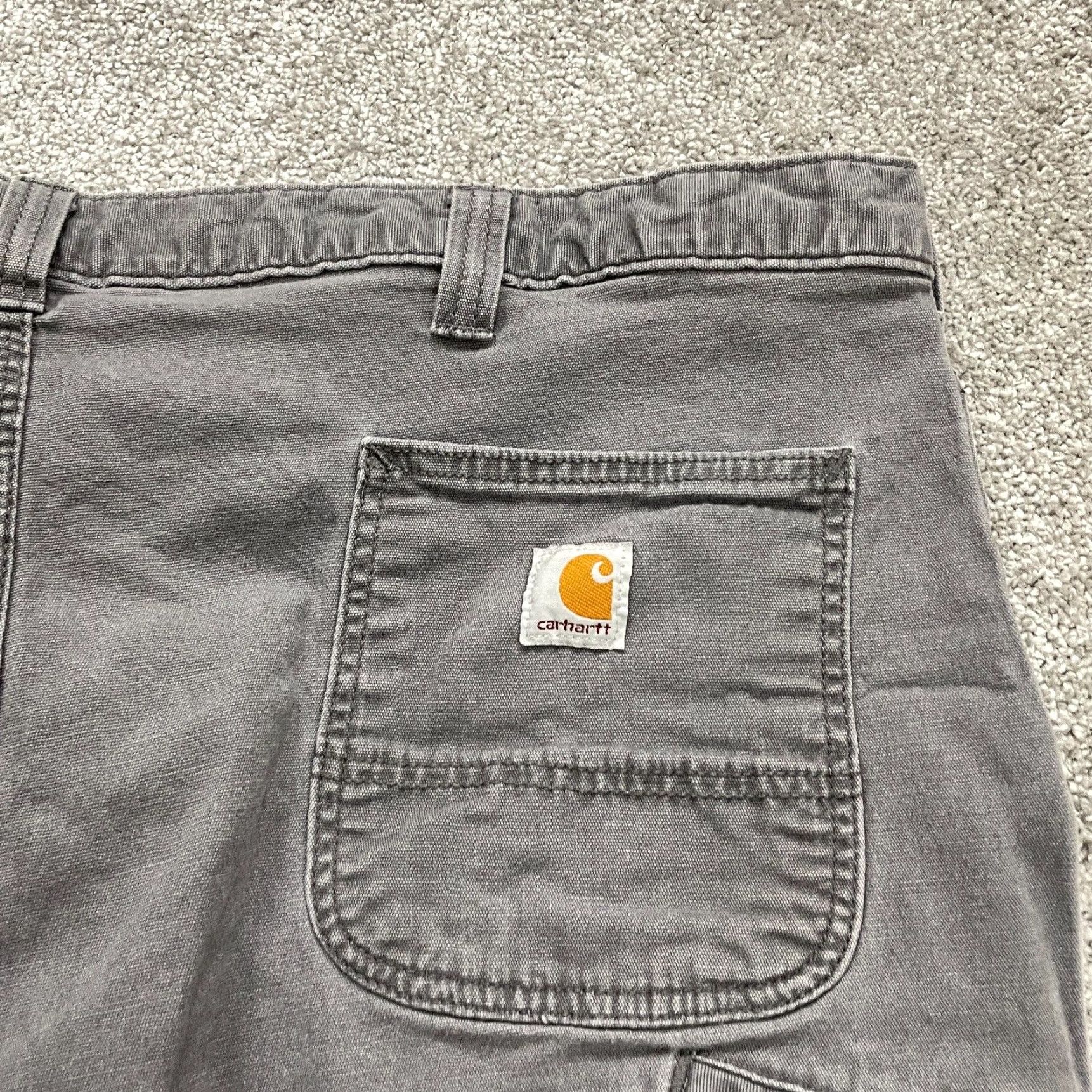 Carhartt VINTAGE Carhartt Relaxed Fit Chino Shorts Mens Gray 44x10 Outdoor Casual 44 Gray Carhartt Mens Shorts 90s Size US 44 / EU 60 - 3 Thumbnail