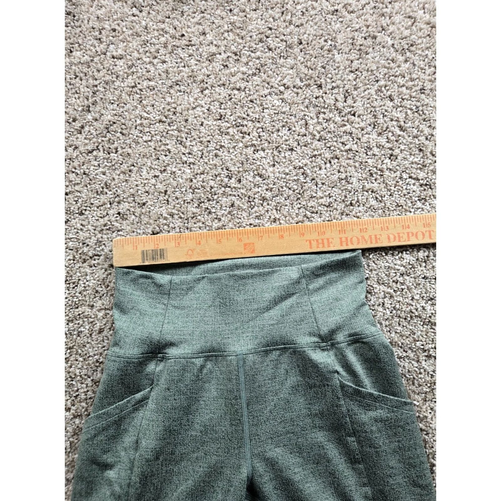 Vintage REI Co-Op Yoga Leggings Womens Small Green Pants Pockets Athletic Gym Size 28" / US 6 / IT 42 - 5 Thumbnail