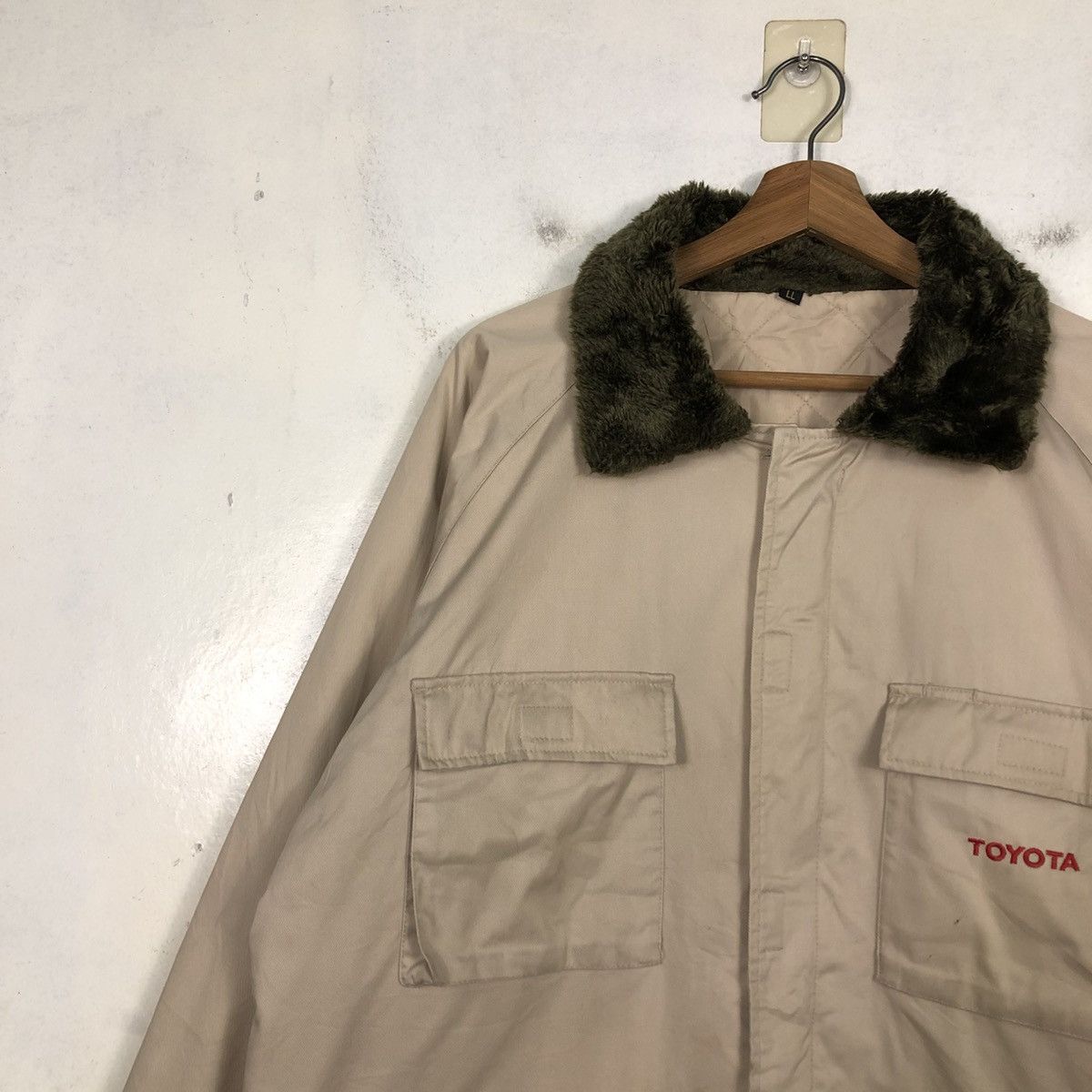 Japanese Brand 📌Vintage Work Jacket Racing Toyota Trd Multi Pocket Size US L / EU 52-54 / 3 - 9 Thumbnail