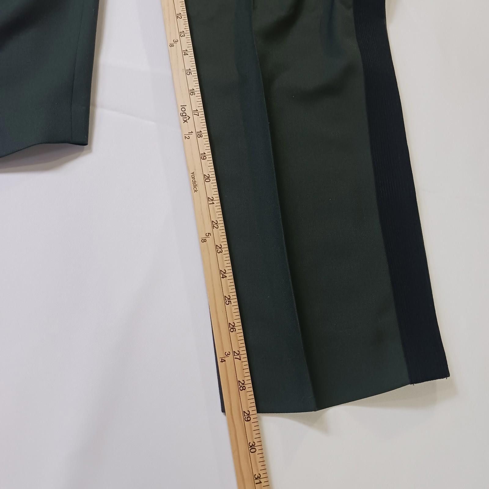 Designer Tennessee Apparel Men 34S Poly/Wool Serge Army Green Trouser Size ONE SIZE - 6 Thumbnail