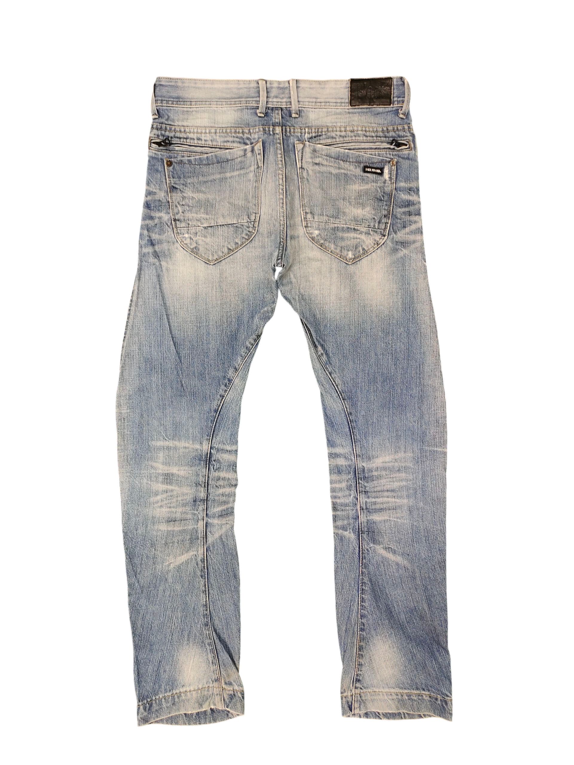 Japanese Brand Back Number Japan Clawmark Distress Curved Denim Jeans Size US 30 / EU 46 - 8 Thumbnail