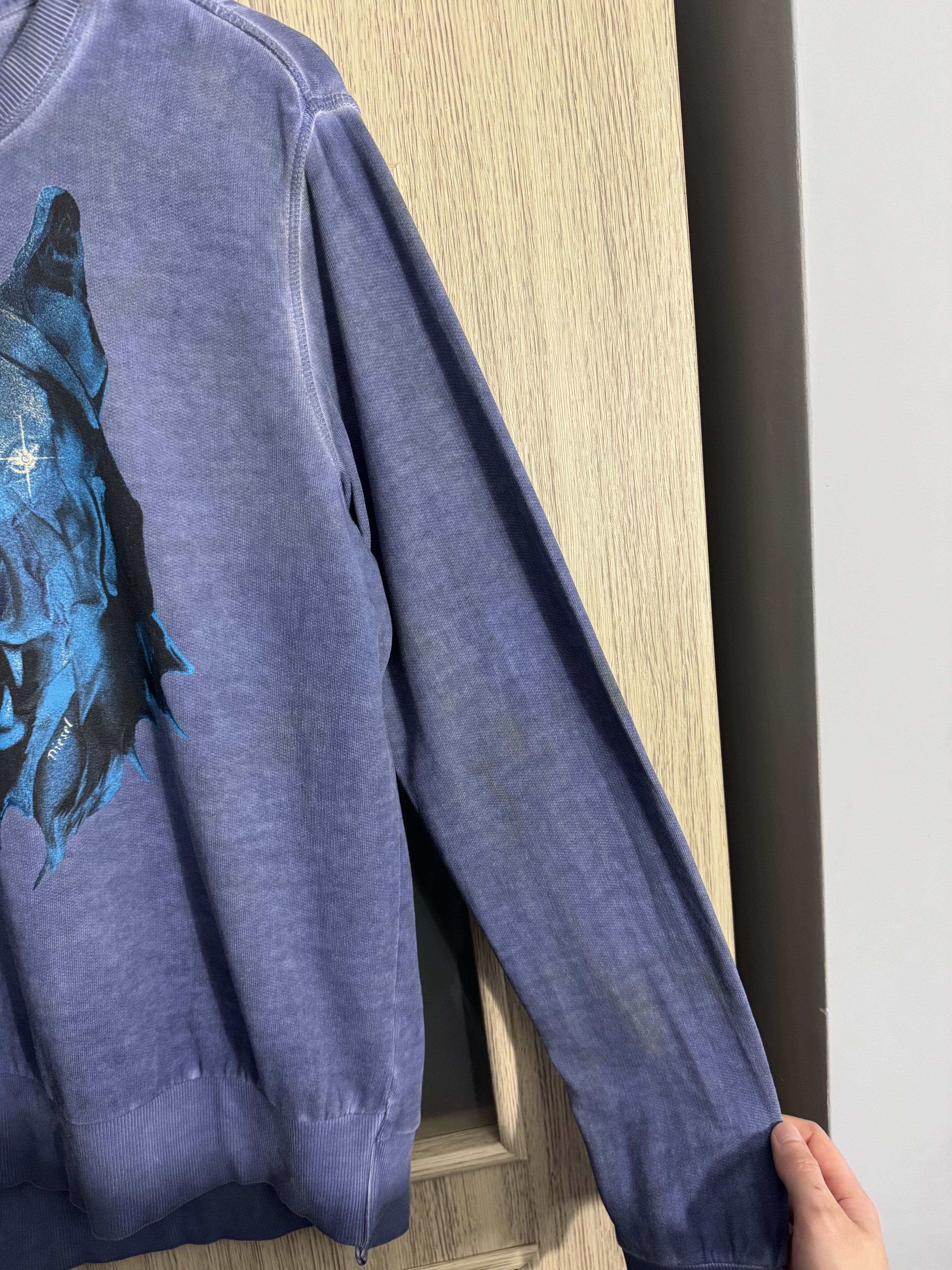 Diesel Vintage Diesel Wolf Logo Washed Faded Sweatshirt Size US M / EU 48-50 / 2 - 6 Thumbnail