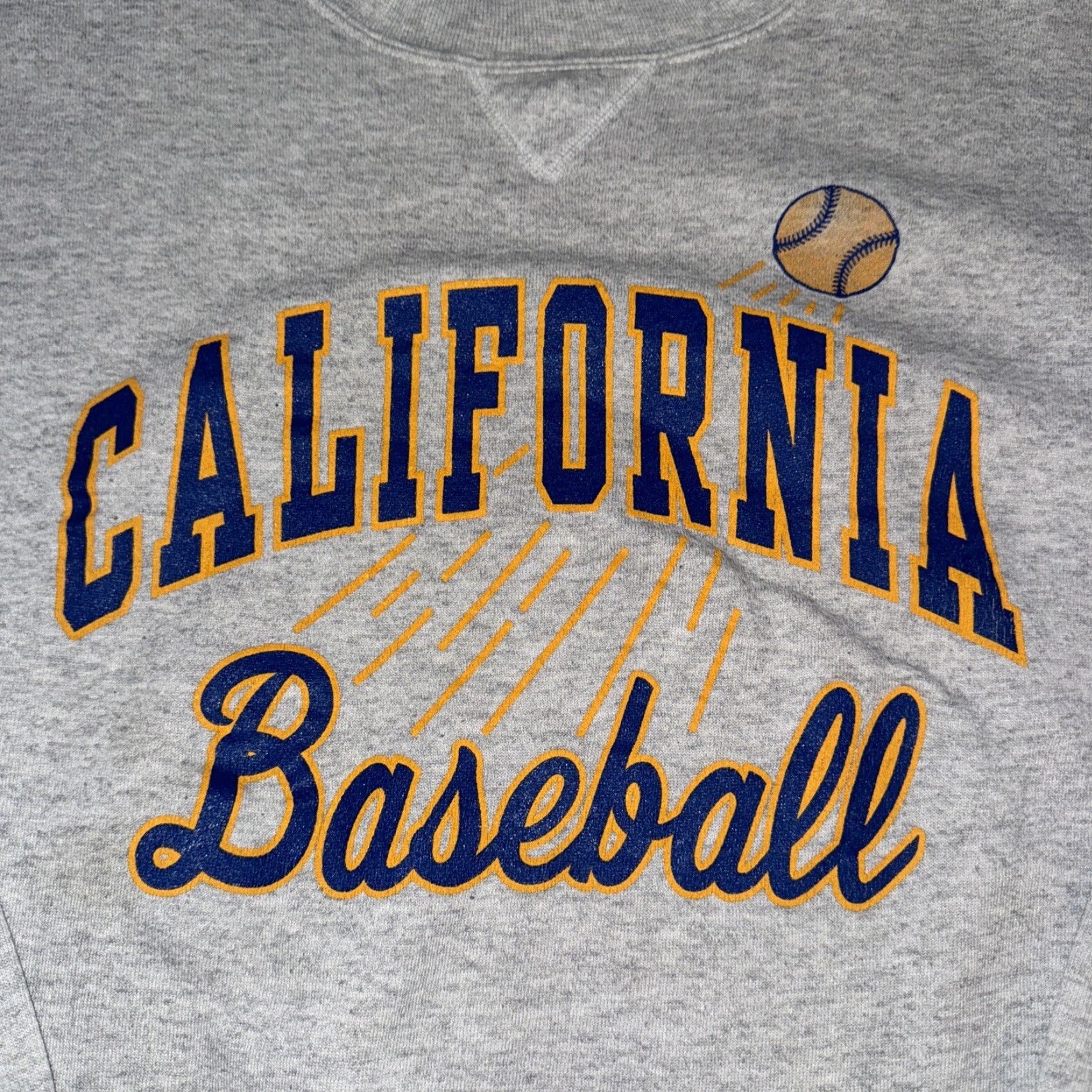 Vintage VINTAGE California Baseball Crewneck Sweatshirt L Men Gray Large Cut Tag Size US L / EU 52-54 / 3 - 2 Thumbnail