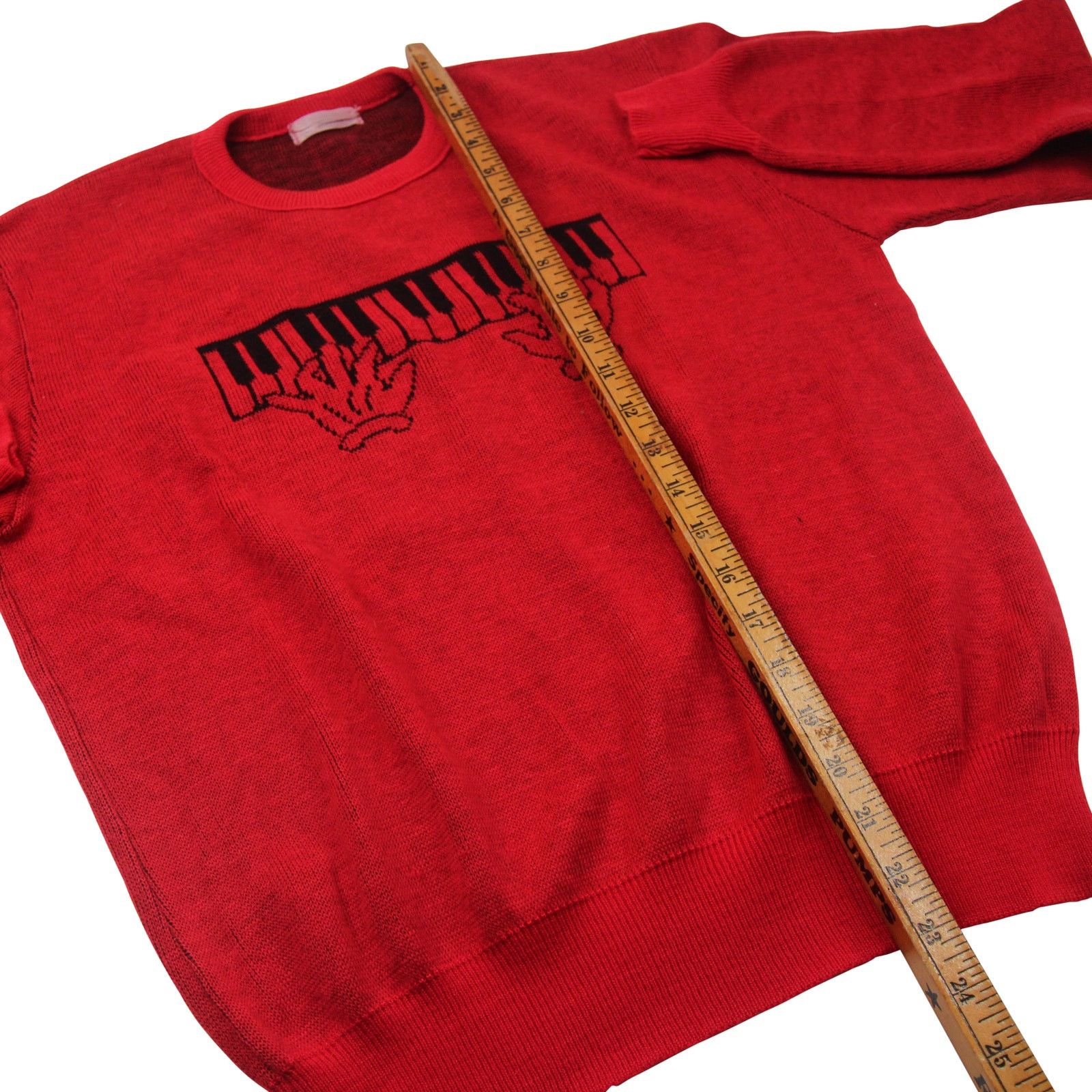 Vintage Vintage Piano Keys Knit Sweater Size L / US 10 / IT 46 - 5 Thumbnail
