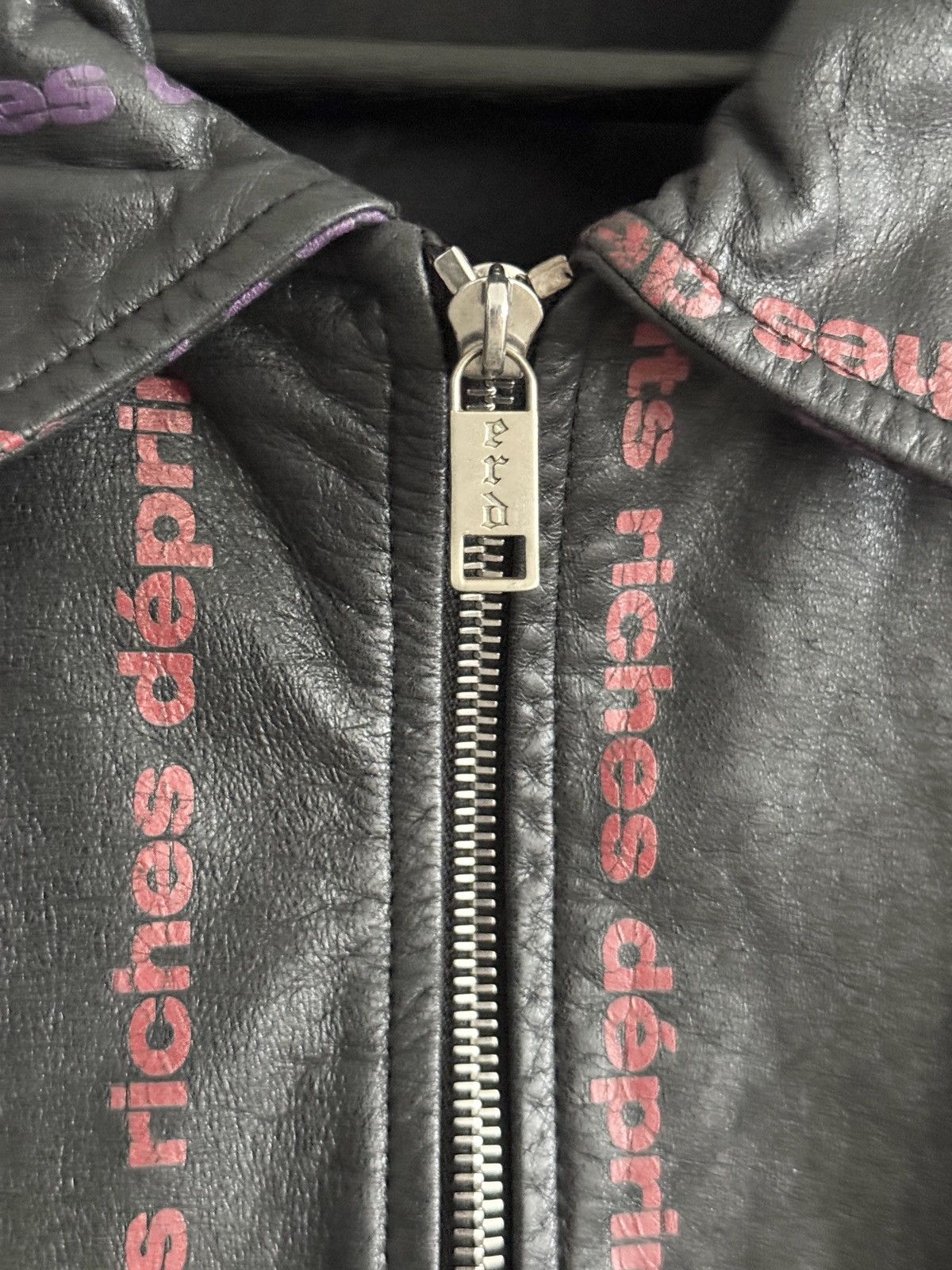 Enfants Riches Deprimes RARE! Enfants Riches Deprimes Logo Stripped Leather Jacket Size US L / EU 52-54 / 3 - 6 Thumbnail