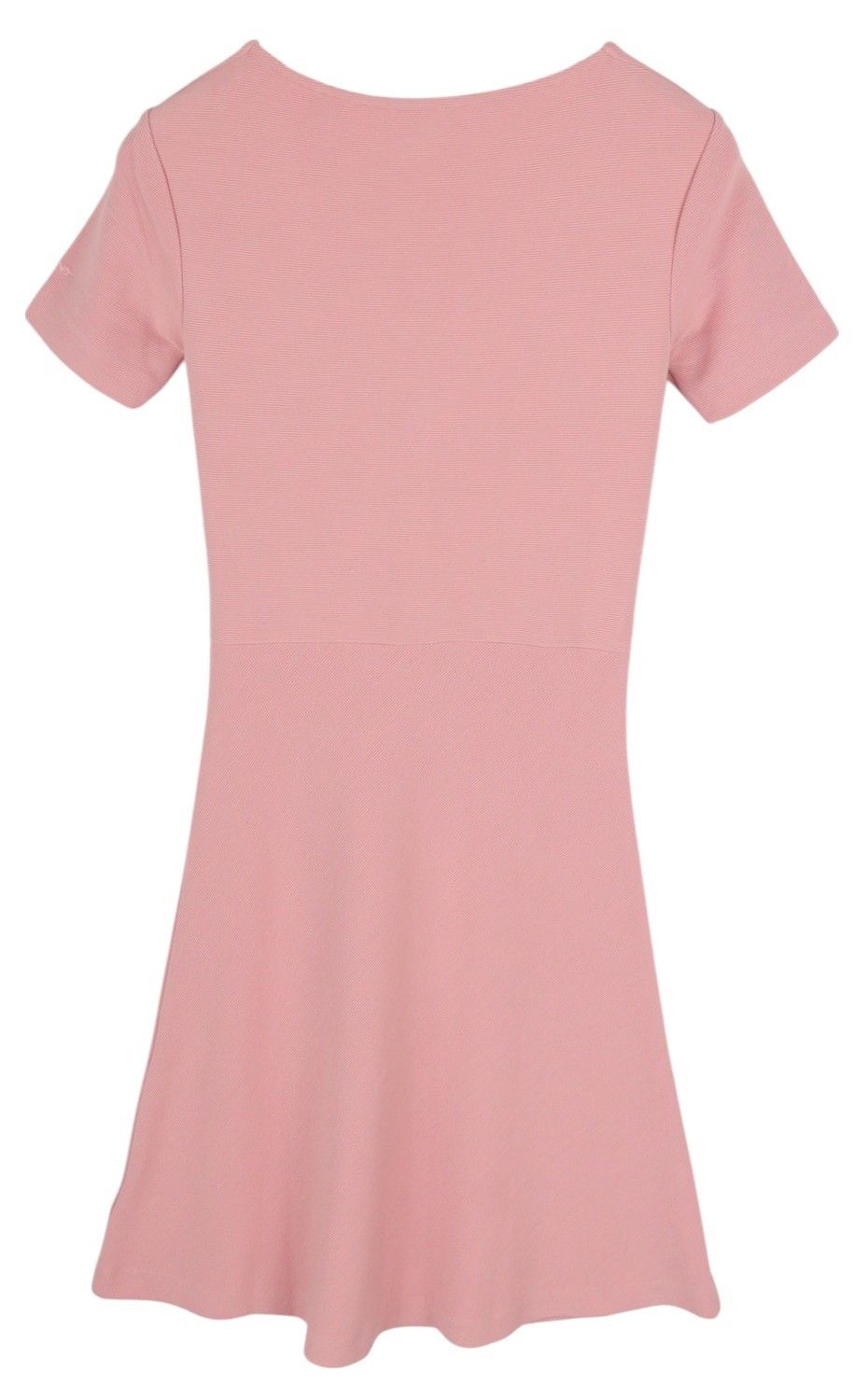 Gant RIB STRUCTURE XS Pink Short Sleeve V-Neck Dress 84953 Size XS / US 0-2 / IT 36-38 - 2 Thumbnail
