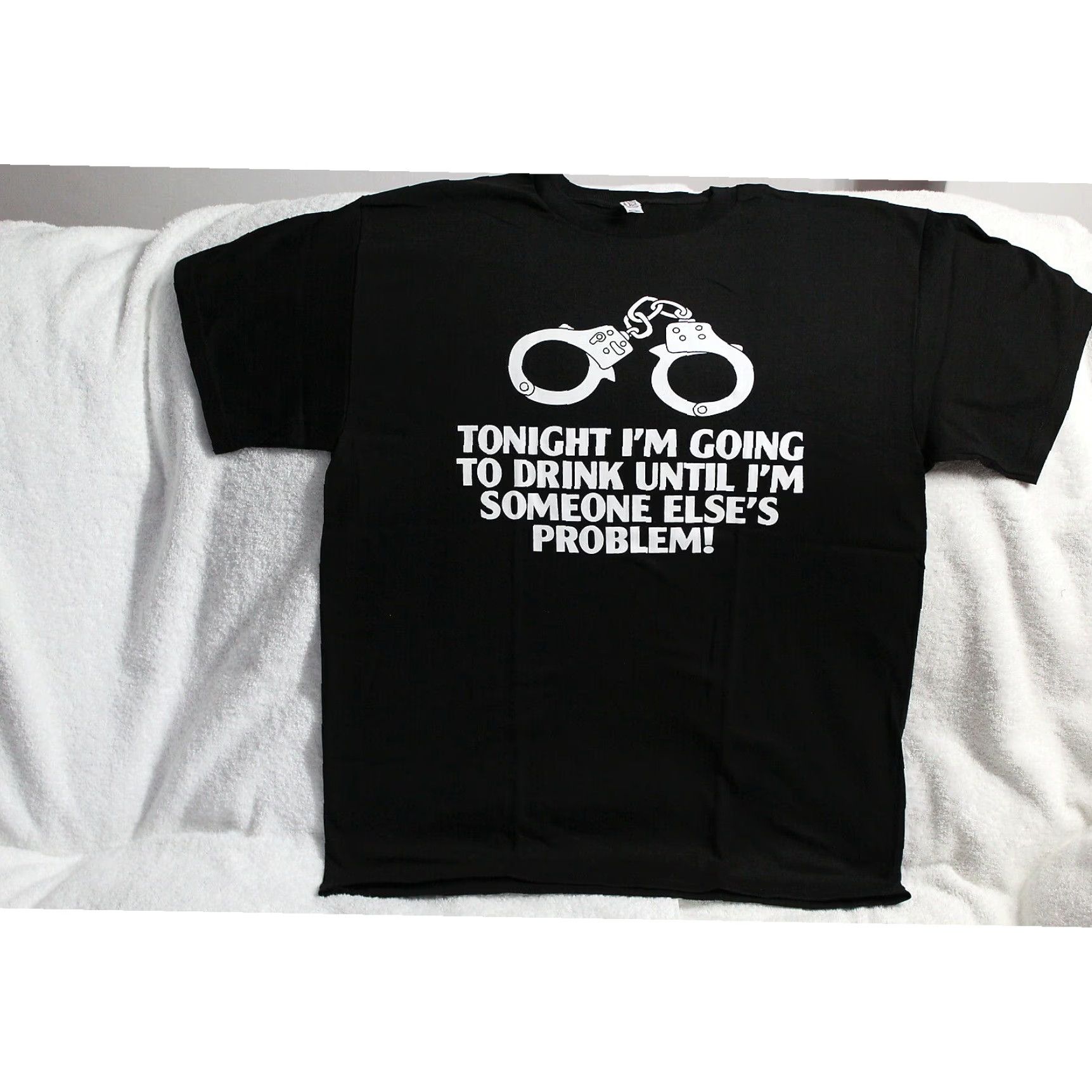 Vintage Funny Beer Mens T Shirt Black Extra Large XL Size US L / EU 52-54 / 3 - 2 Thumbnail