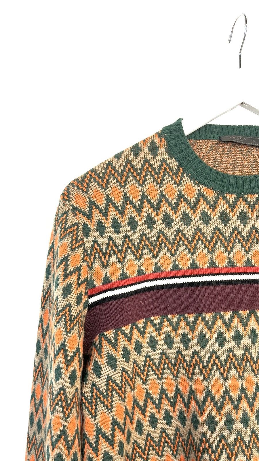 Prada Prada AW/18 Runway Chevron Logo Cashmere Crew-Neck Sweater Size US S / EU 44-46 / 1 - 3 Thumbnail