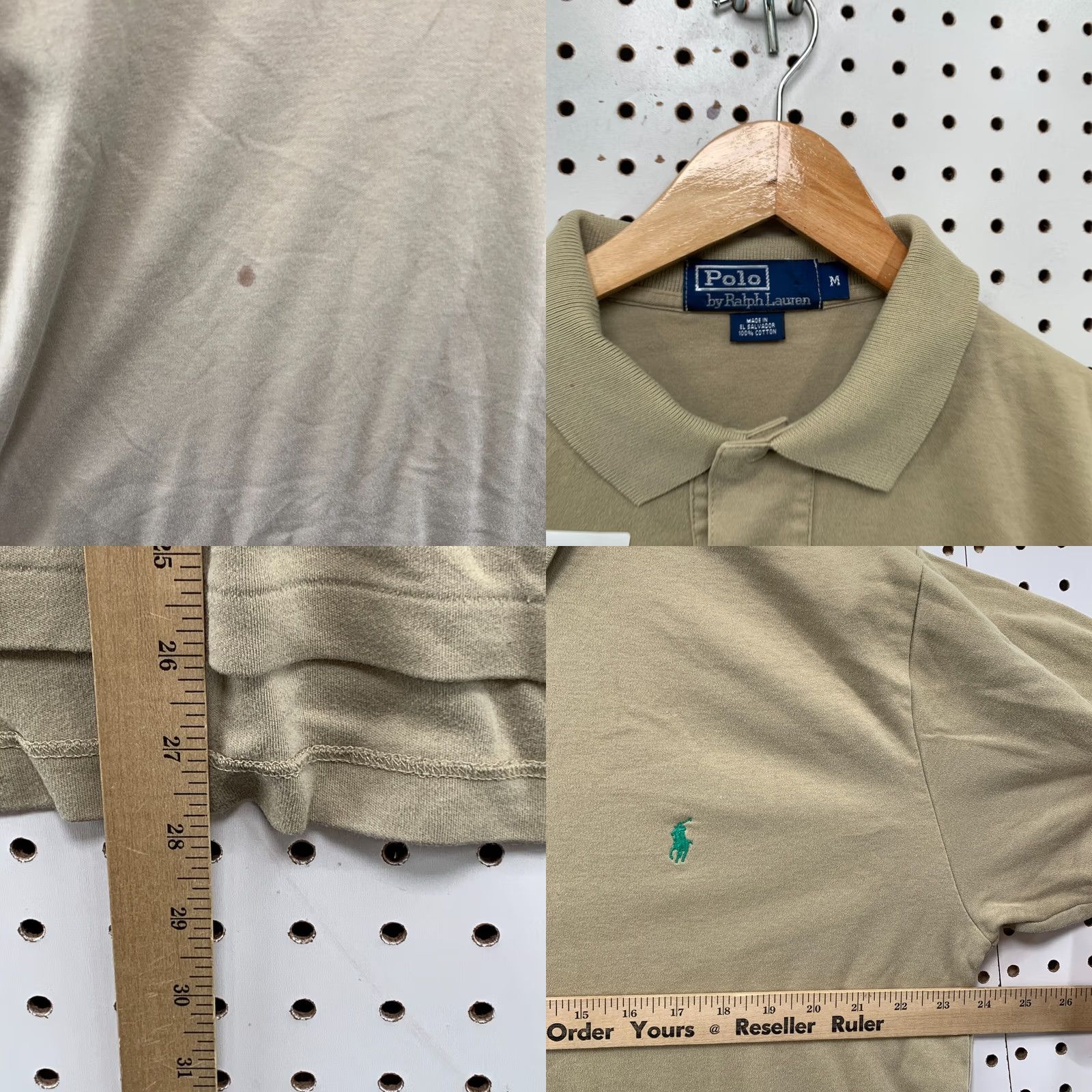 Polo Ralph Lauren VINTAGE Polo Ralph Lauren Shirt Mens Medium Brown Green Pony COllared Casual Size US M / EU 48-50 / 2 - 8 Thumbnail