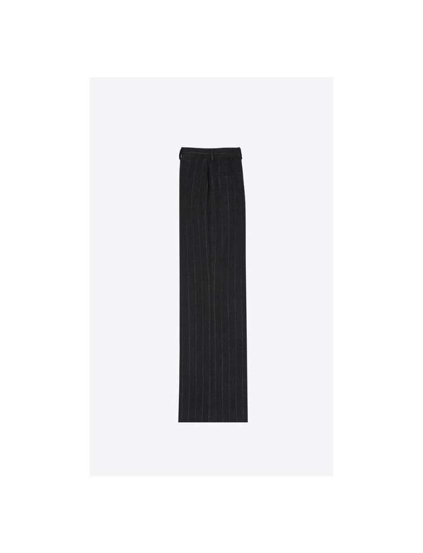 Saint Laurent Paris o1bcso1str1024 Wide Leg Pants in Black Size US 38 / EU 54 - 2 Thumbnail