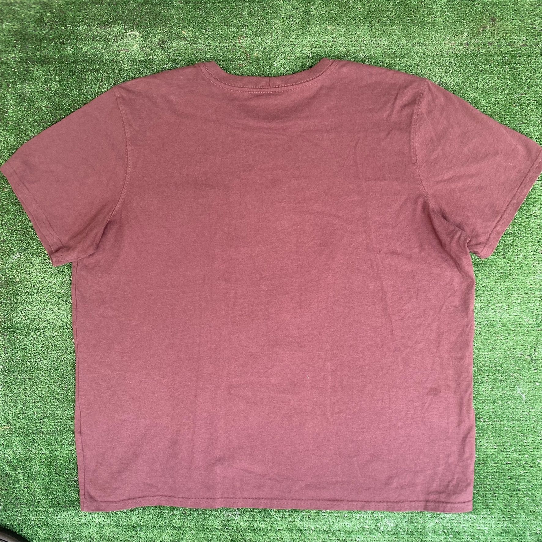Carhartt Carhartt Logo Pocket T-Shirt Original Fit Burgundy Workwear Size US XXL / EU 58 / 5 - 5 Thumbnail