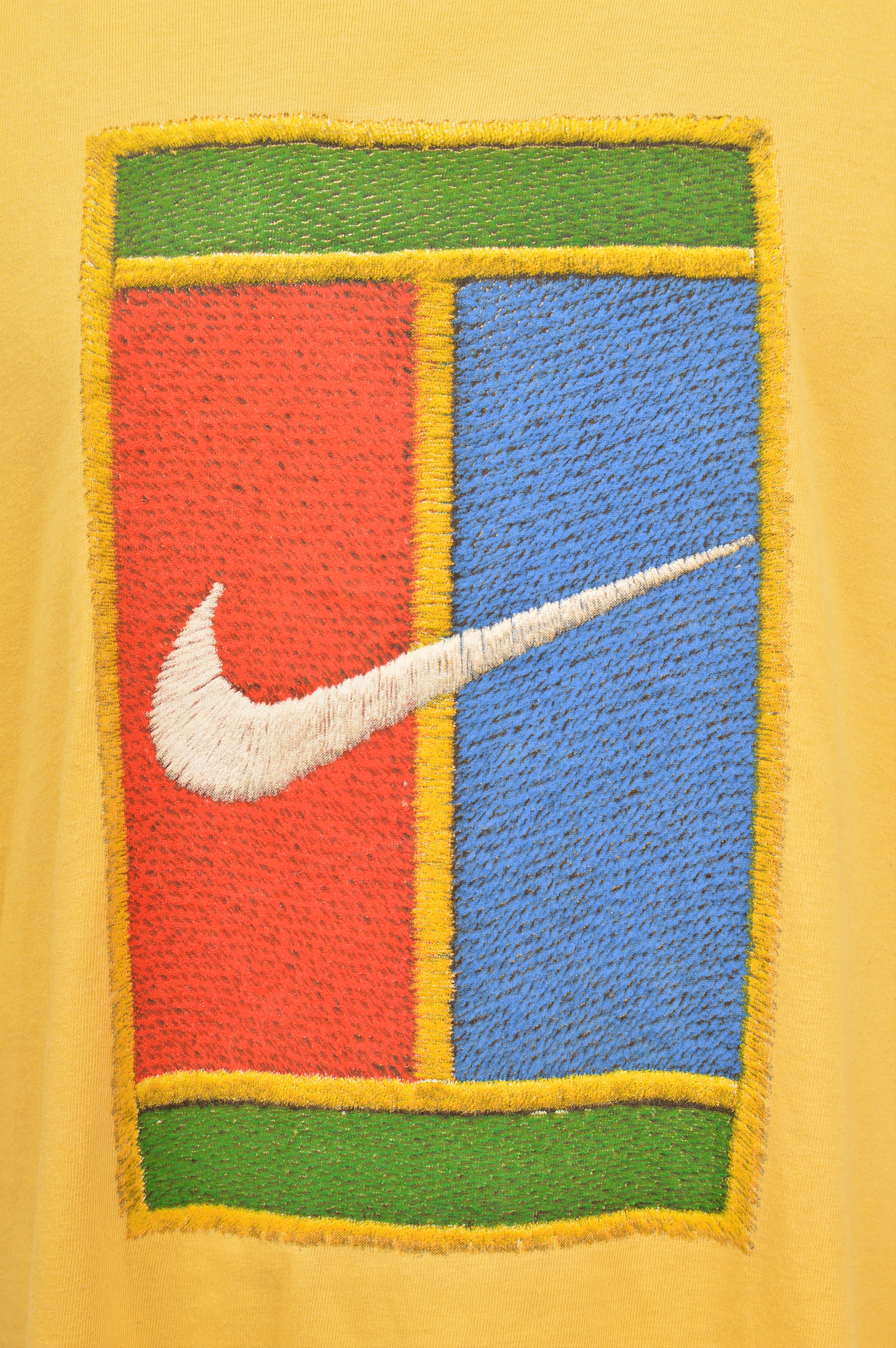 Nike Nike Challenge Court Vintage Yellow Big Logo T-Shirt Size US XL / EU 56 / 4 - 2 Thumbnail