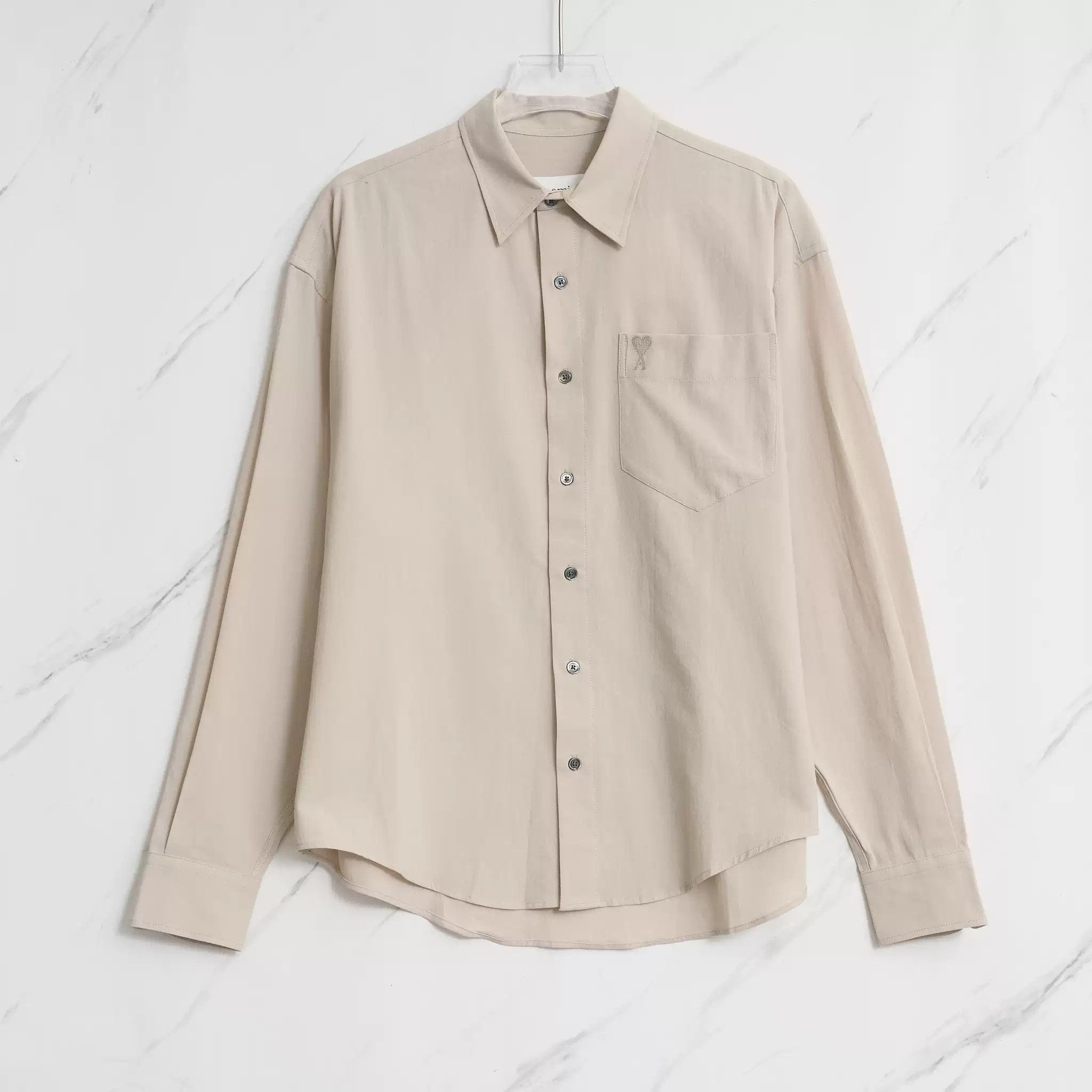 AMI Ami Paris Heart Embroidery Shirt Size US M / EU 48-50 / 2 - 1 Thumbnail