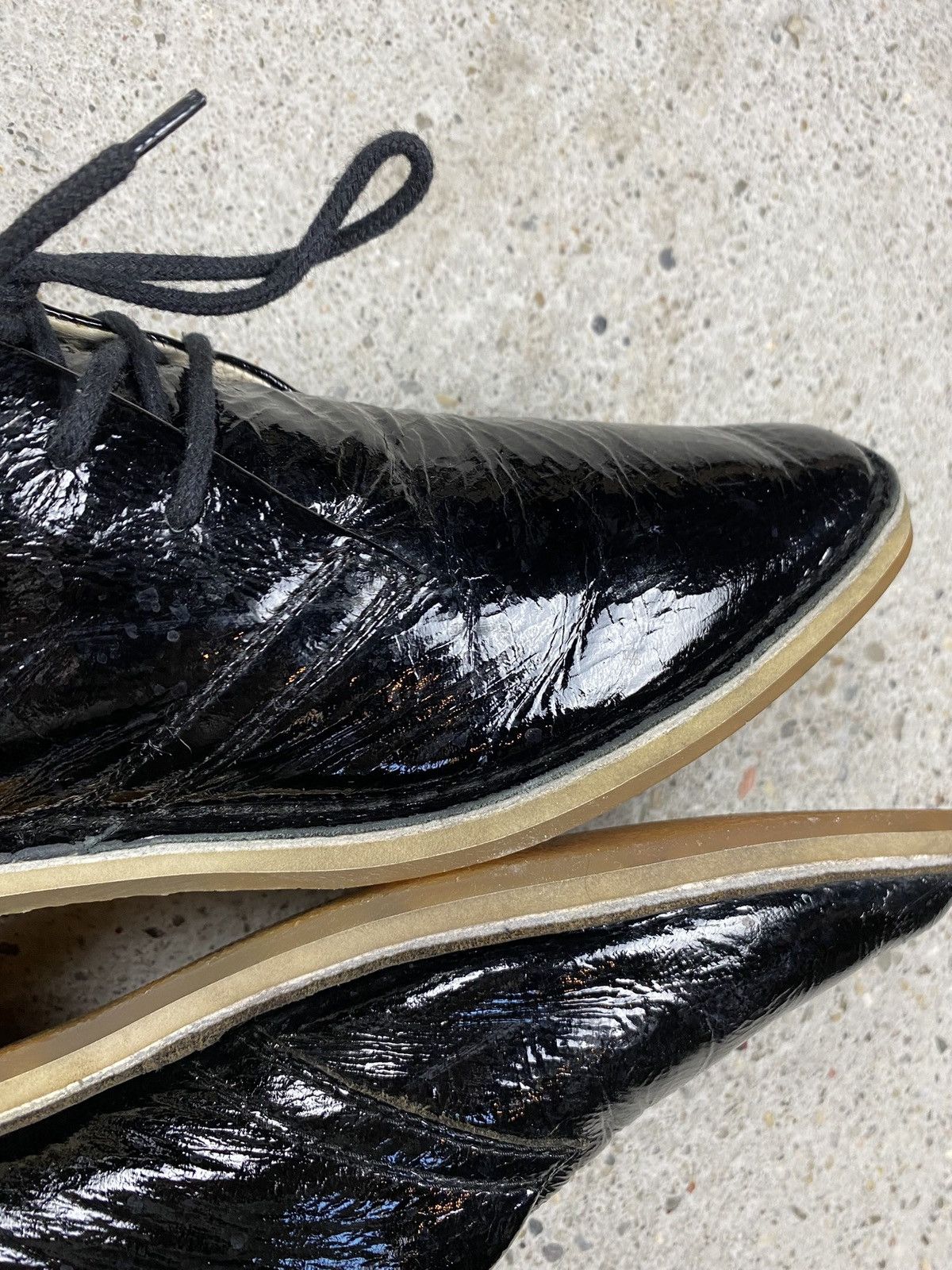 Diesel Diesel vintage patent leather shoes boots black transparent Size US 9 / EU 42 - 11 Thumbnail