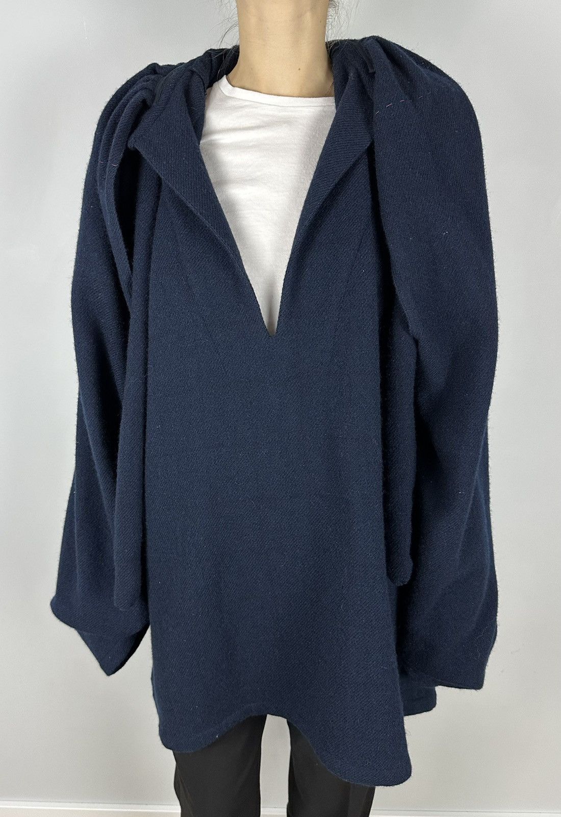 Maison Margiela Maison Margiela Knit Poncho Cape Check Design Wool OS Rare Size S / US 4 / IT 40 - 6 Thumbnail