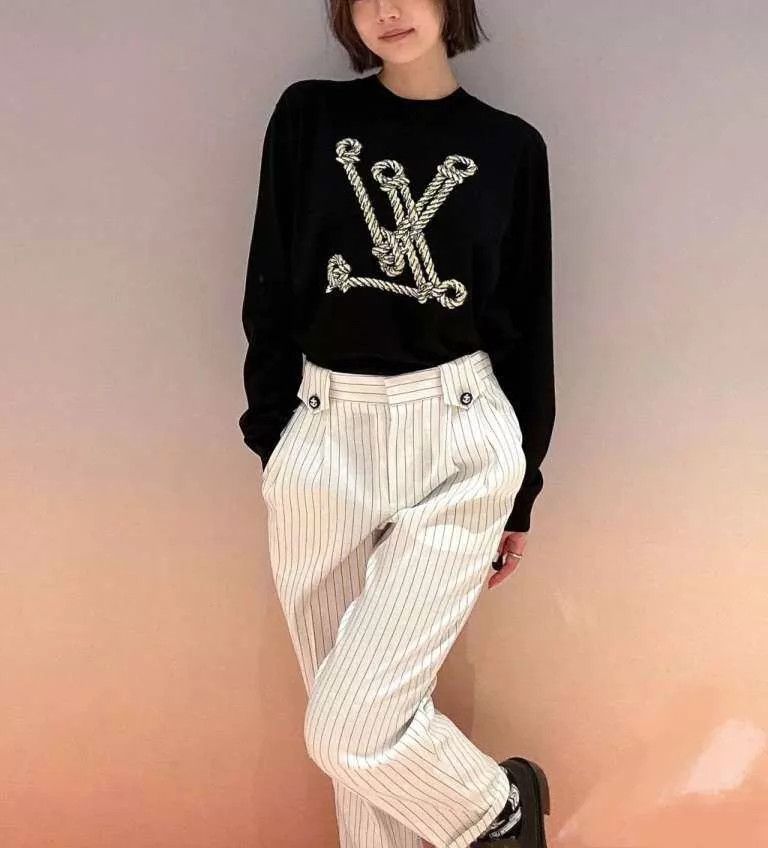 Louis Vuitton LV 25 New Nautical Silk Striped Trousers Size 38 Size 27" / US 4 / IT 40 - 6 Thumbnail