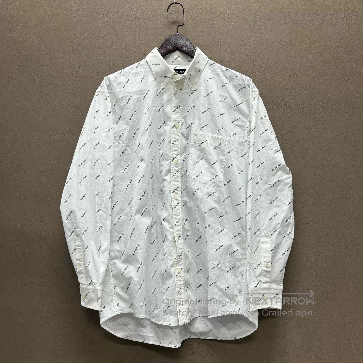 Balenciaga Balenciaga Logo Print Shirt Size 37. Size US S / EU 44-46 / 1 - 1 Thumbnail