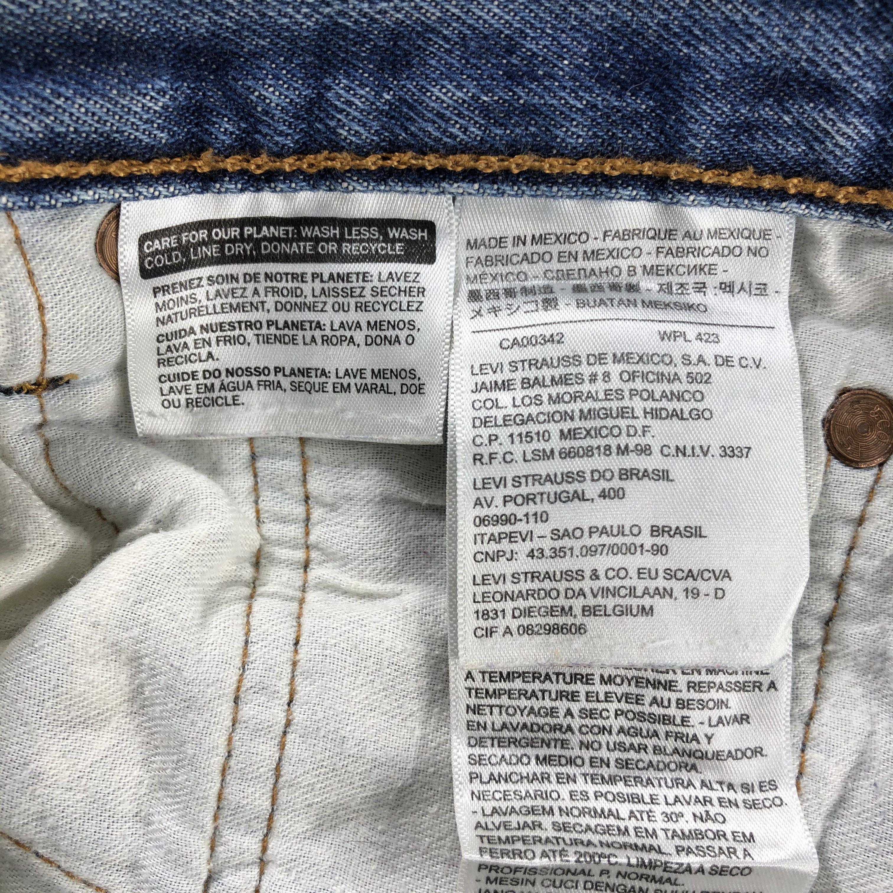 Levi's Vintage Blue Wash Levis 501 Jeans-J2371 Size US 31 - 13 Thumbnail
