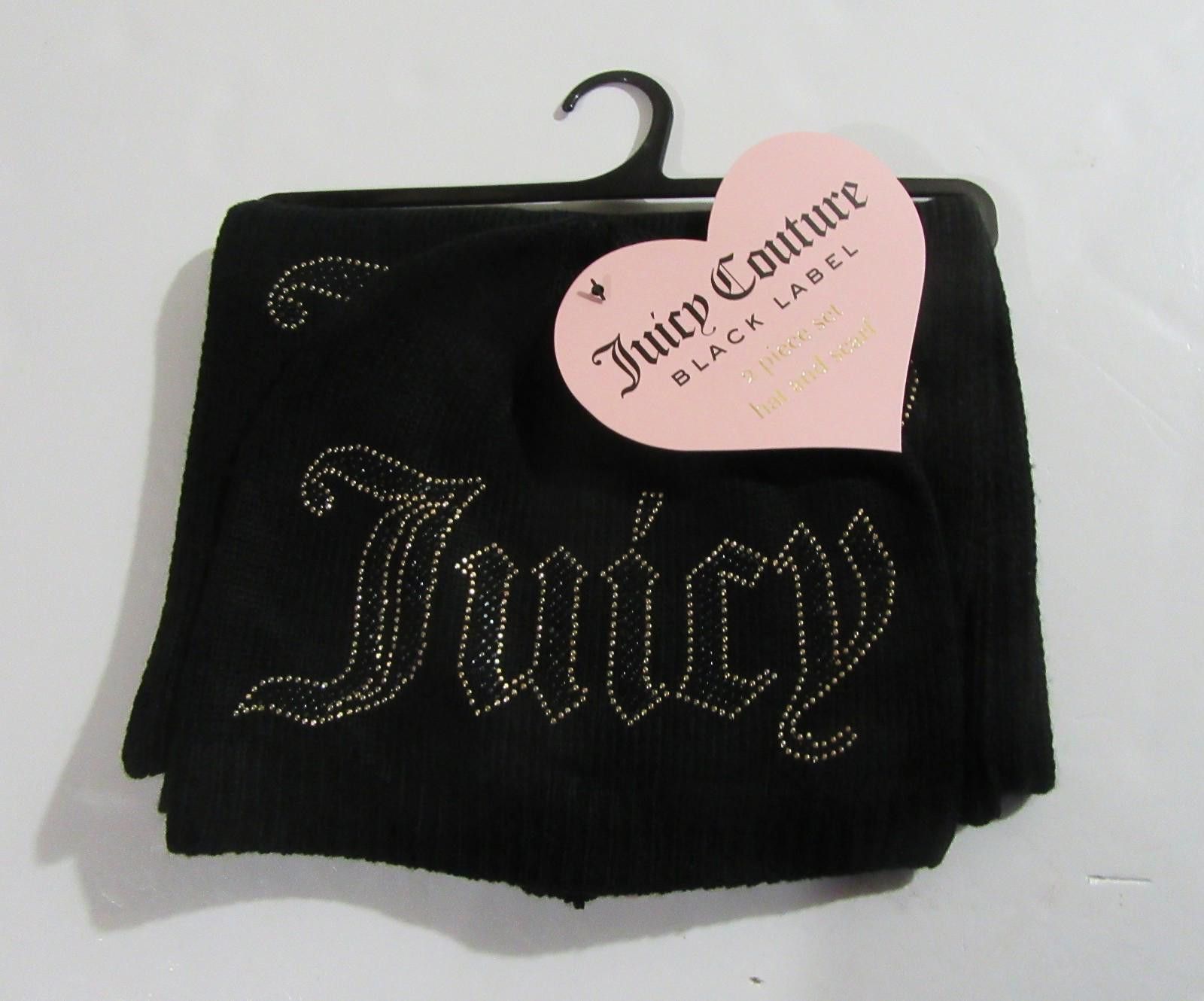 Juicy Couture Jeans Juicy Couture 2 Piece Knif Scarf and Hat Set Black Bling NWT Size ONE SIZE - 1 Thumbnail