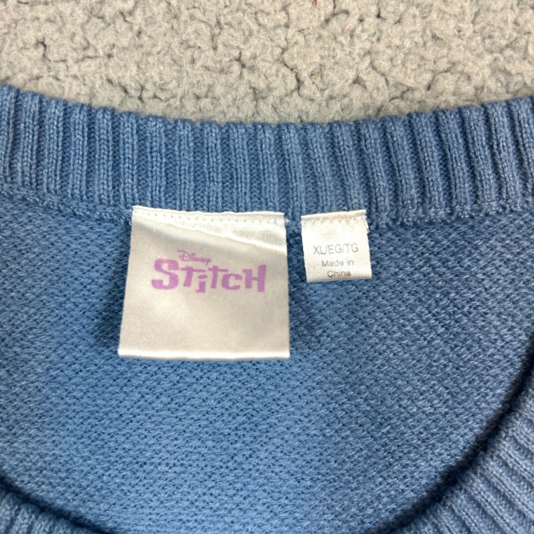 Disney Disney Sweater Womens XL Blue Christmas Fair Isle Stitch Pullover KnIT Crew Neck Casual Holiday Winter Size XL / US 12-14 / IT 48-50 - 3 Thumbnail