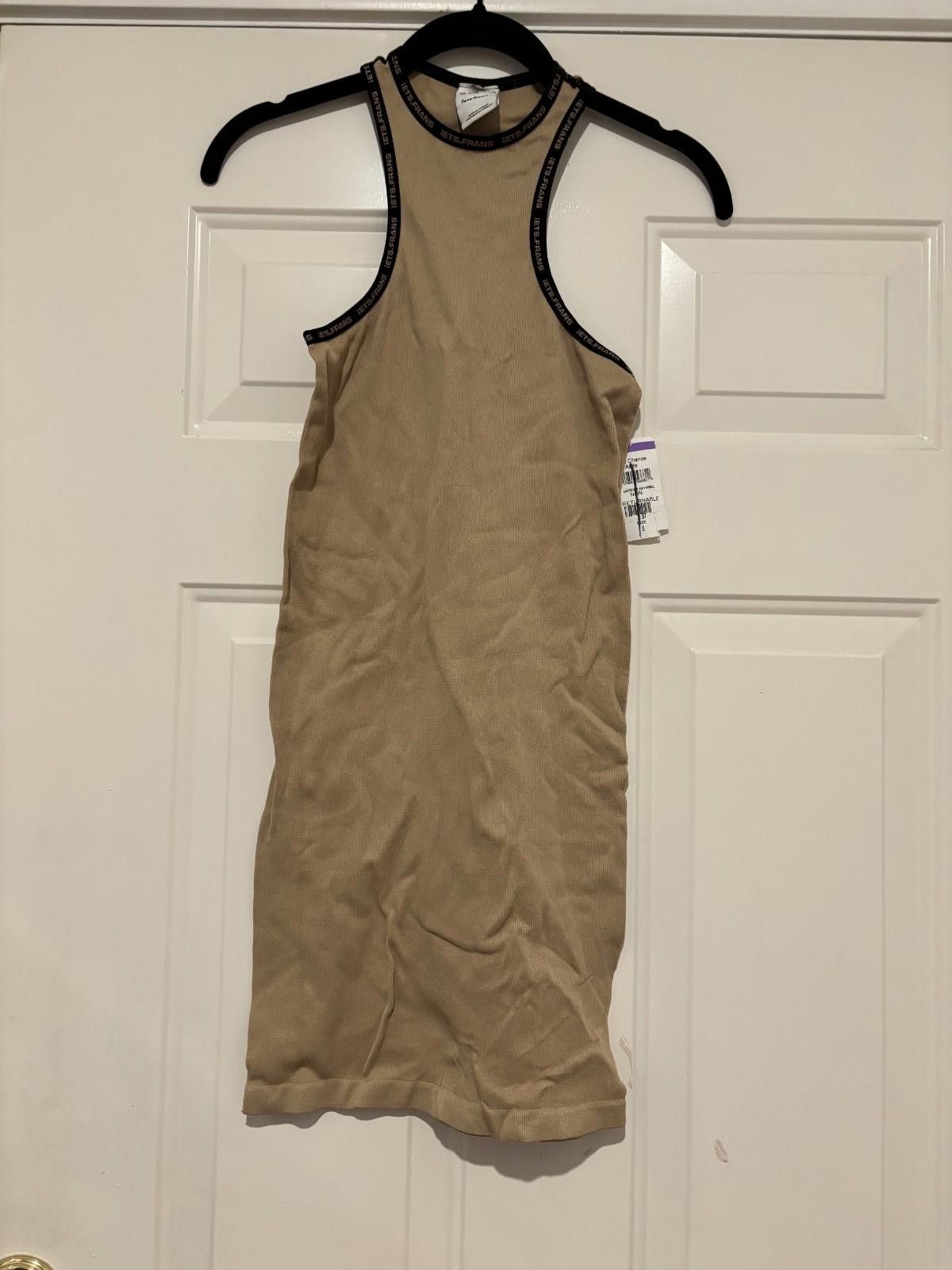Designer Womens Ets Frans body con coffee color dress sz S a #375 Size S / US 4 / IT 40 - 1 Thumbnail