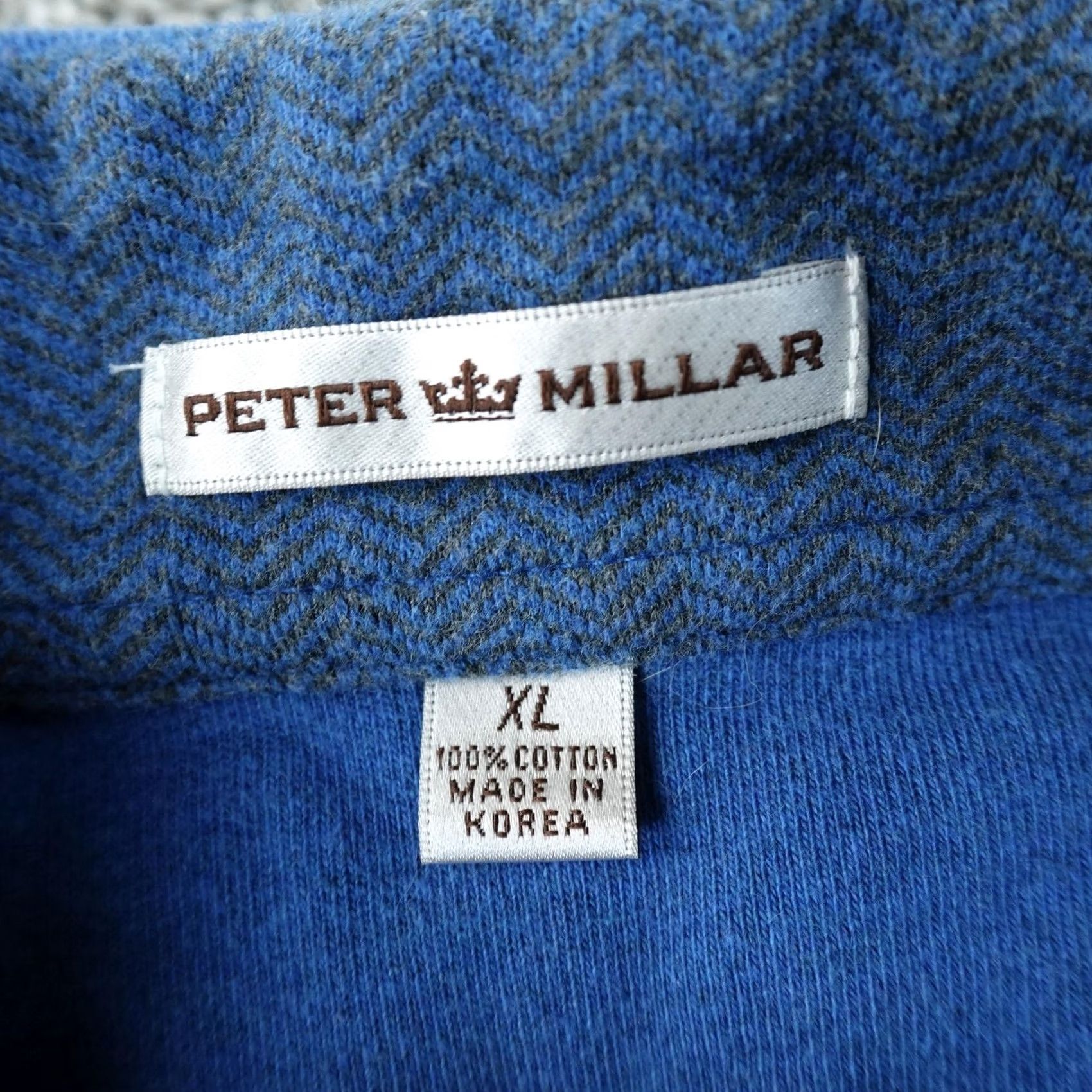 Peter Millar Peter Millar Sweatshirt Mens XL Blue 1/4 Zip Mock Neck Pullover Golf Sweater Top Size US XL / EU 56 / 4 - 4 Thumbnail