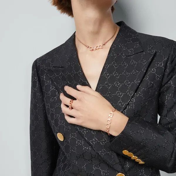 Gucci oc11z0126 Size: S / Script Crystal Ring In Gold Size ONE SIZE - 3 Thumbnail