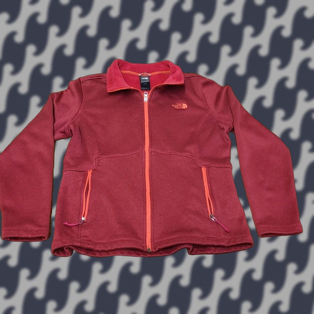 The North Face The North Face Jacket Womens Large Pink Red Hooded Full Zip Fleece Lined Jacket Size L / US 10 / IT 46 - 1 Thumbnail