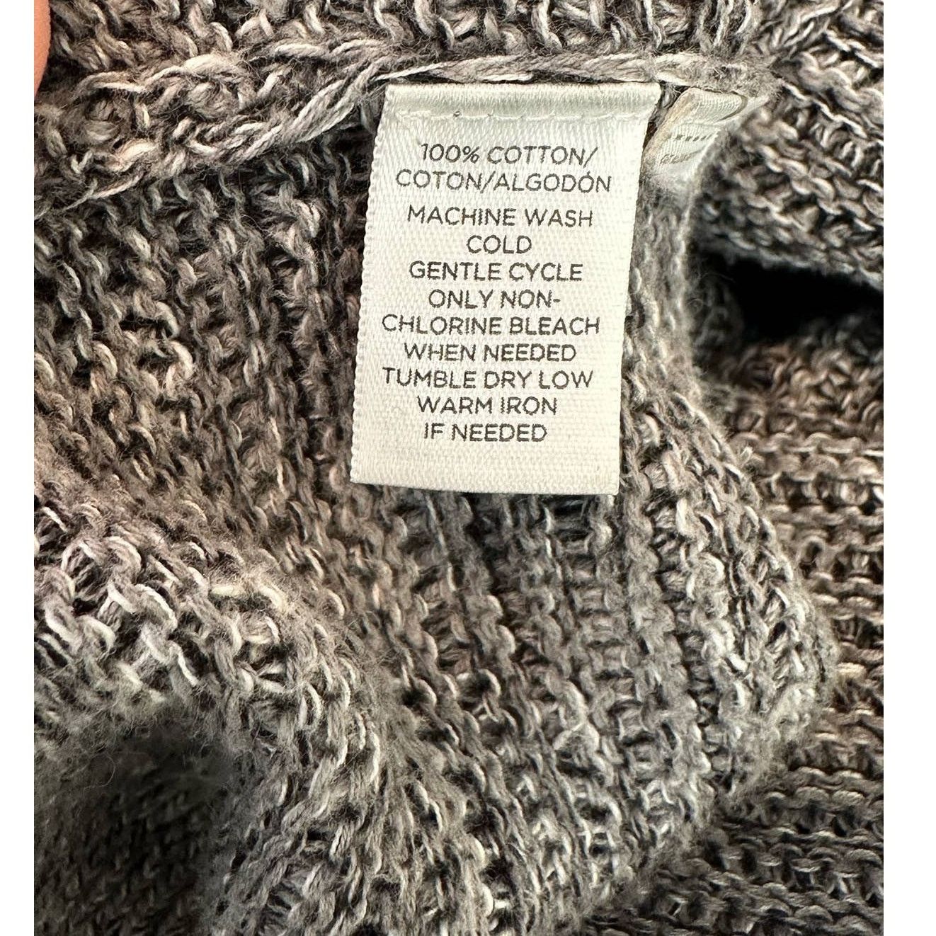 Loft LOFT gray long sleeves cotton sweater size M Size M / US 6-8 / IT 42-44 - 4 Thumbnail