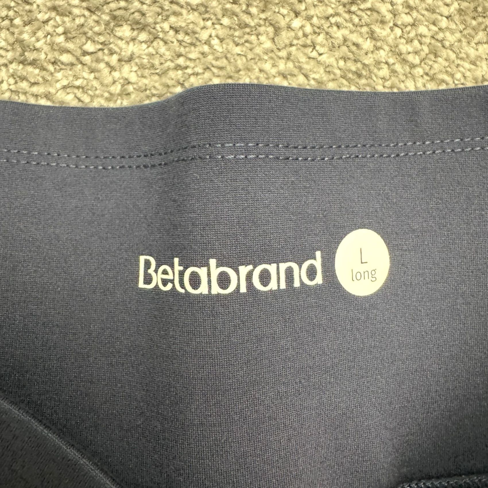 Vintage Betabrand Slim Skinny Dress Pants Womens Large Navy Blue Mid Rise Stretch Knit Shirts? Size 36" / US 14 / IT 50 - 7 Thumbnail