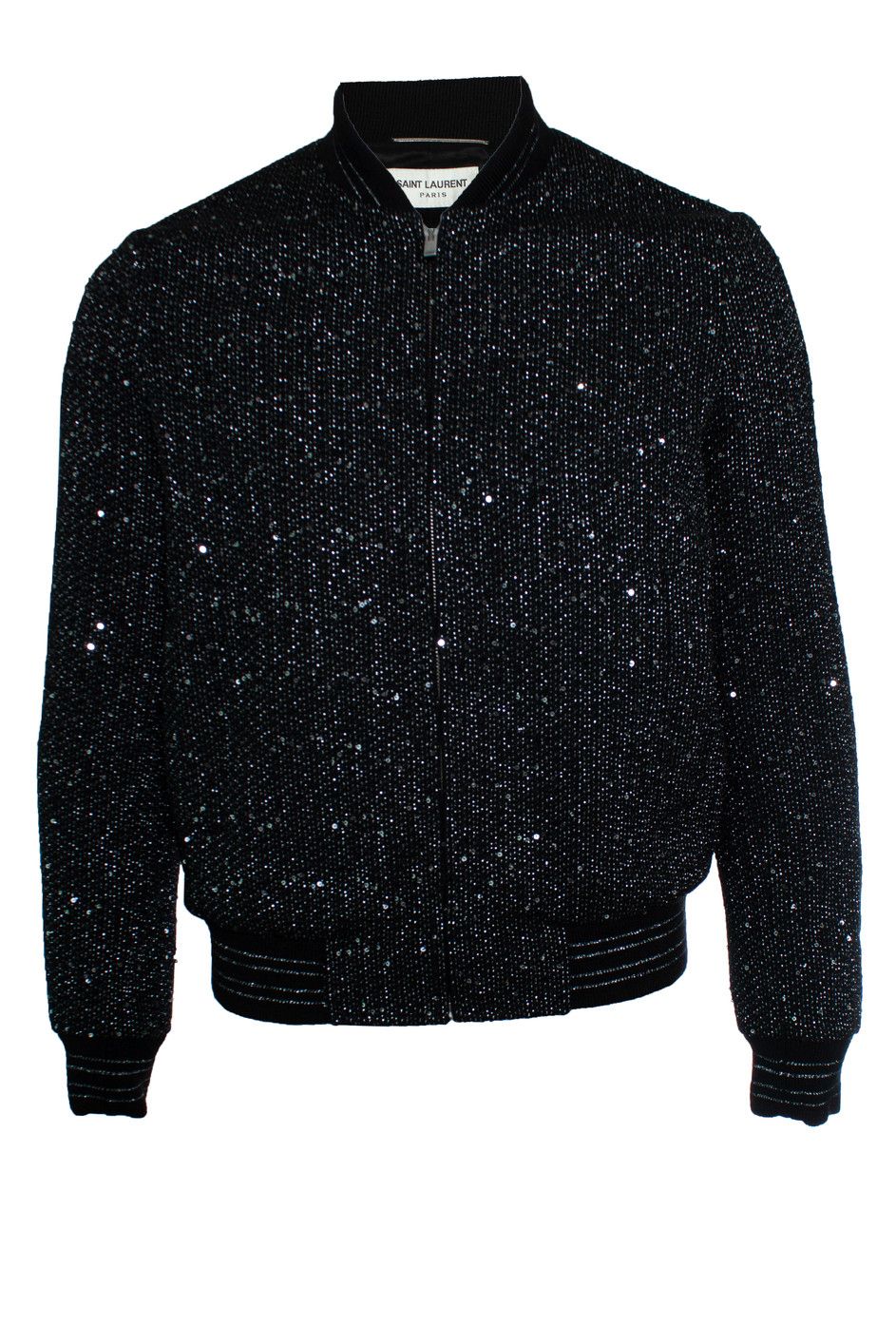 Saint Laurent Paris Saint Laurent, 2019 embellished woven bomber jacket Size US M / EU 48-50 / 2 - 1 Thumbnail