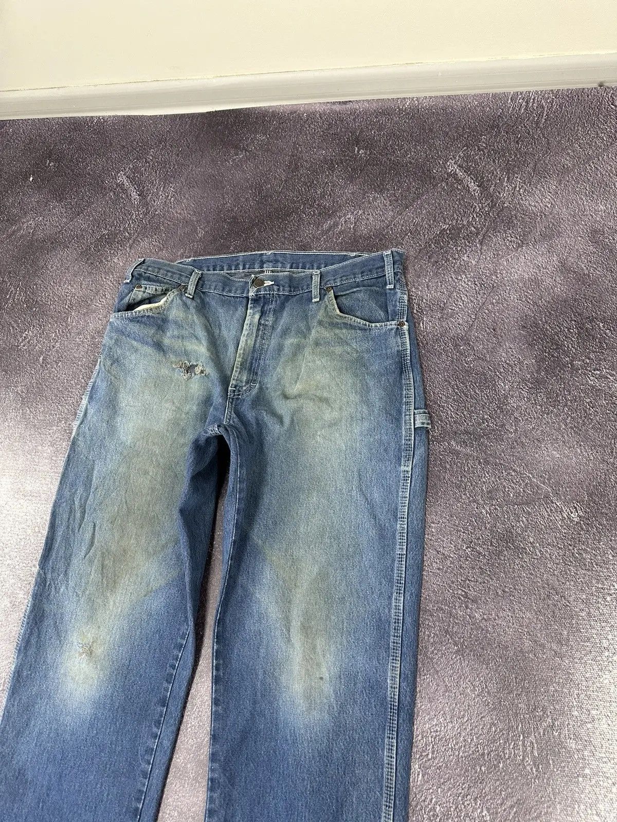 Dickies × Vintage Vintage Dickies Faded Blue Denim Skate Hype Baggy Jeans Size US 36 / EU 52 - 9 Thumbnail